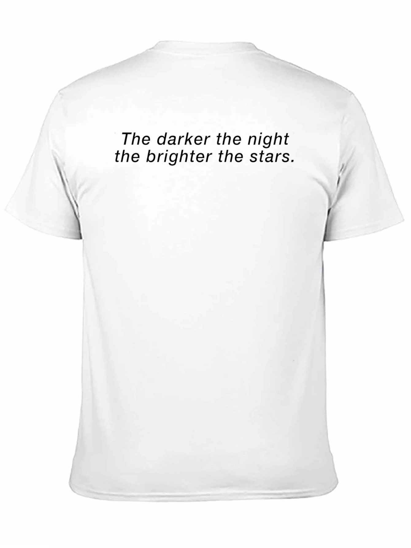 Inspirational Night Stars Graphic Black T-Shirt