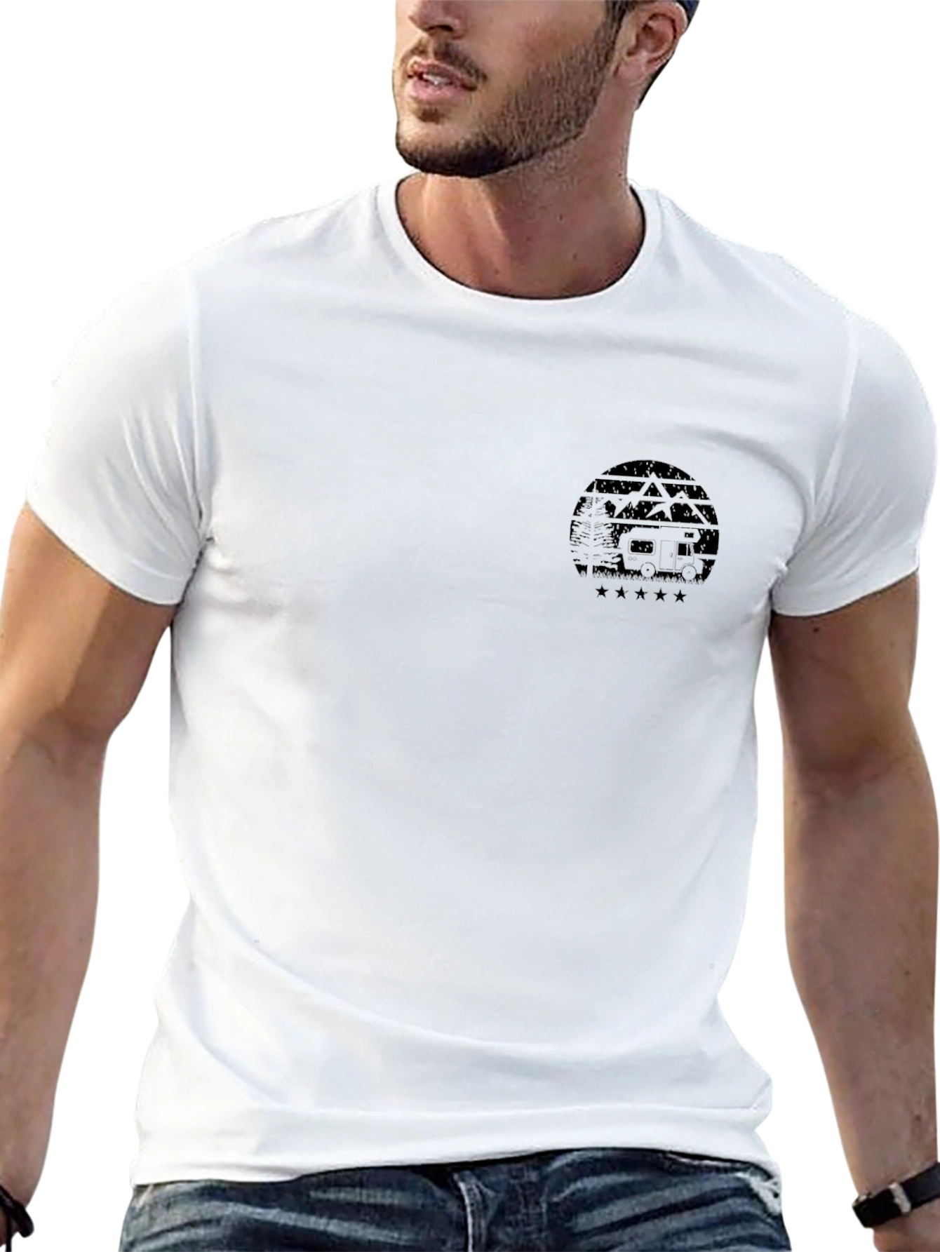 Camping Adventure Black T-Shirt