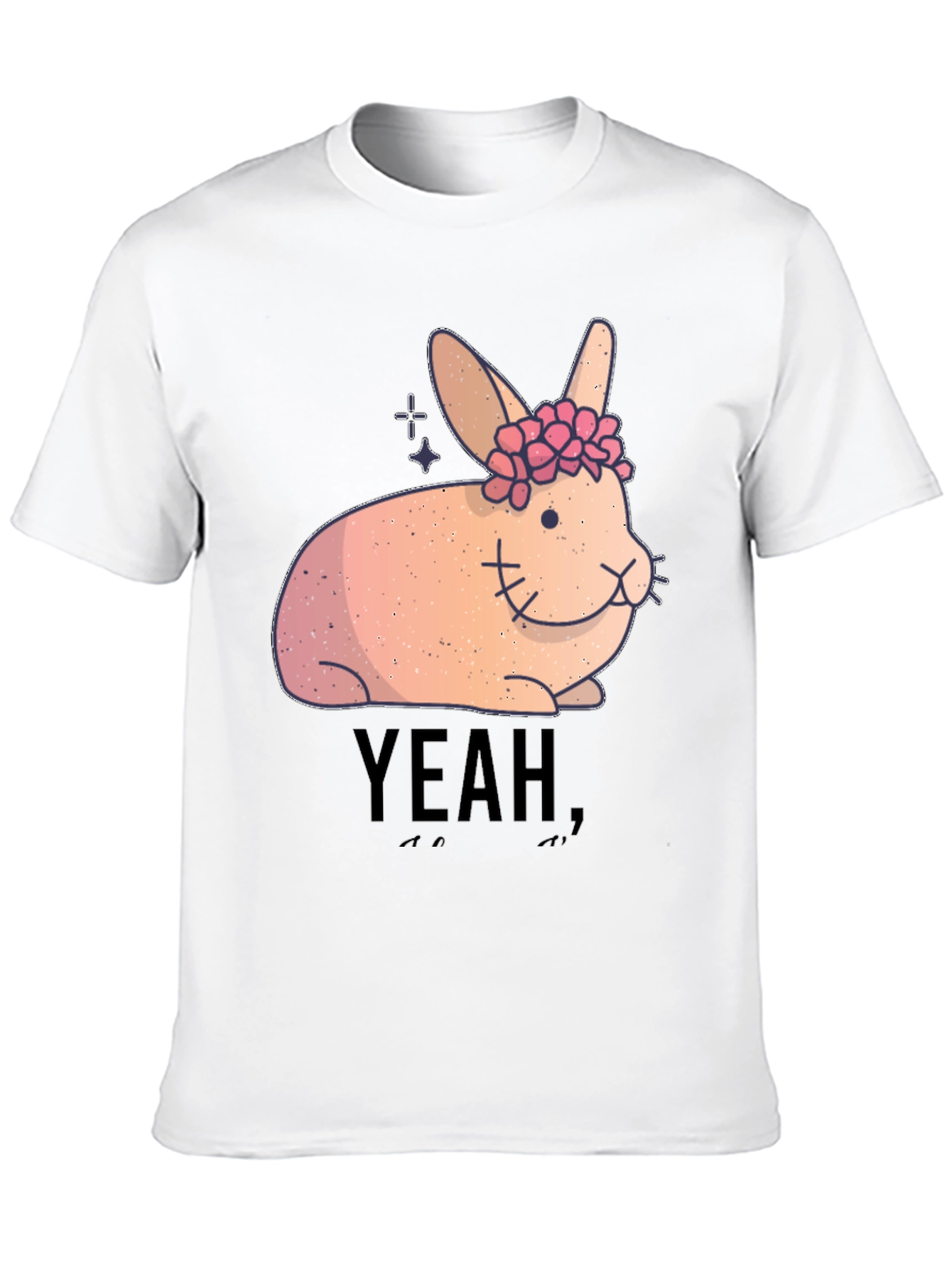 Yeah! Bunny Flower Crown Graphic Tee