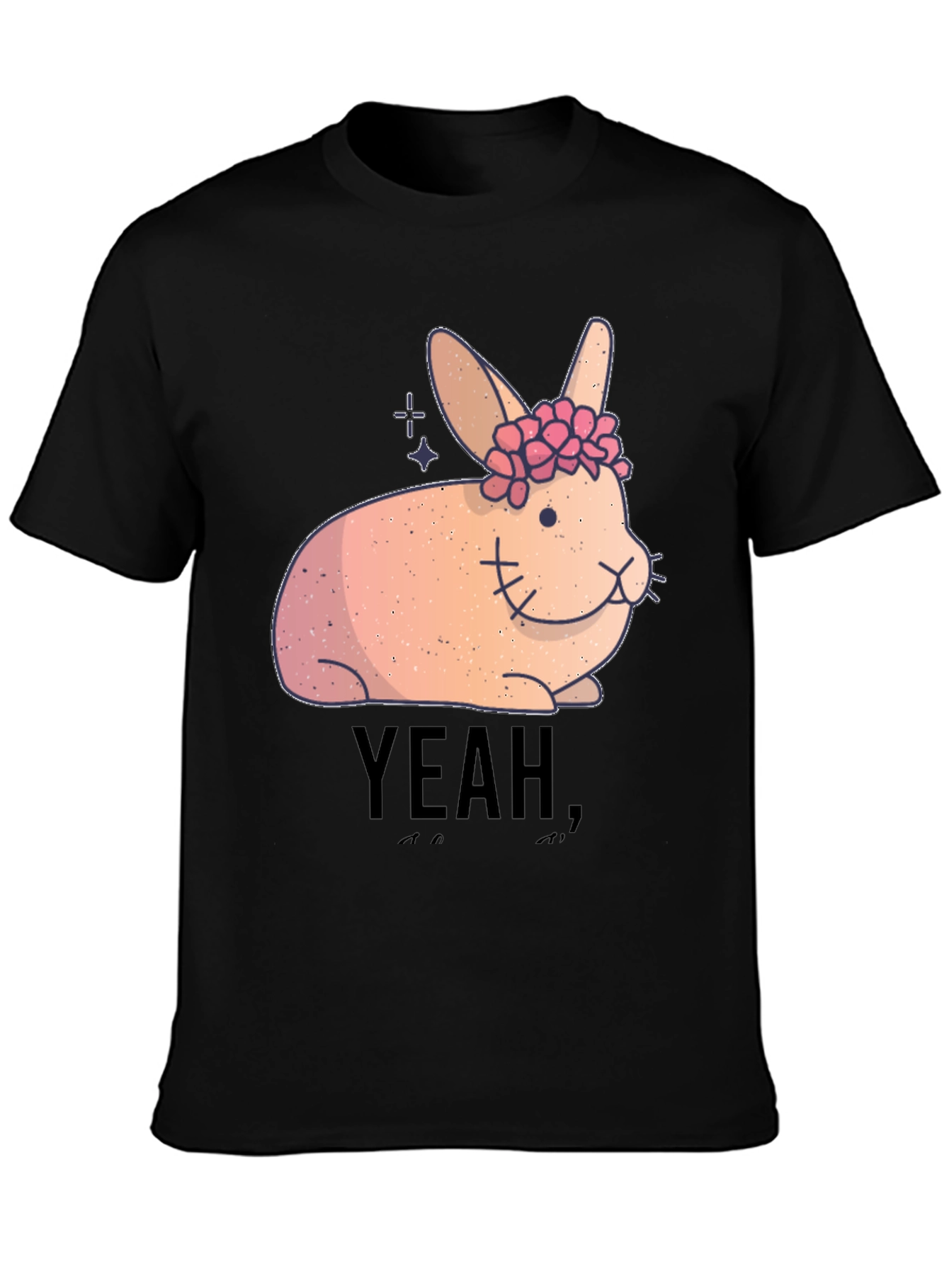 Yeah! Bunny Flower Crown Graphic Tee