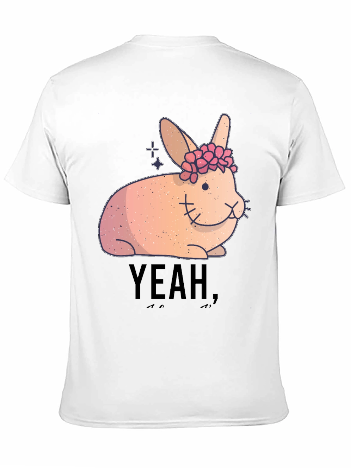 Yeah! Bunny Flower Crown Graphic Tee