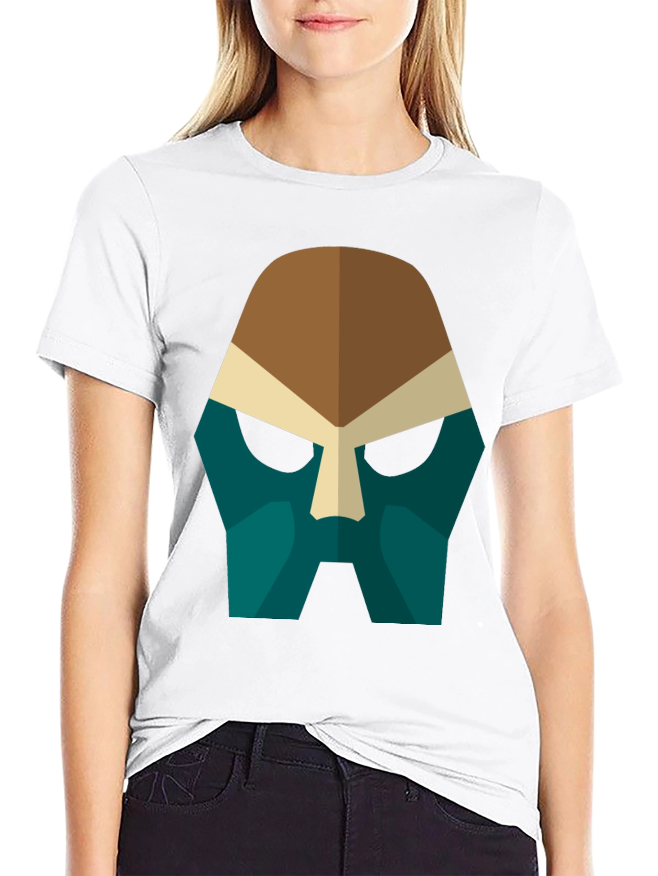 Abstract Mask Graphic Tee - Bold Style