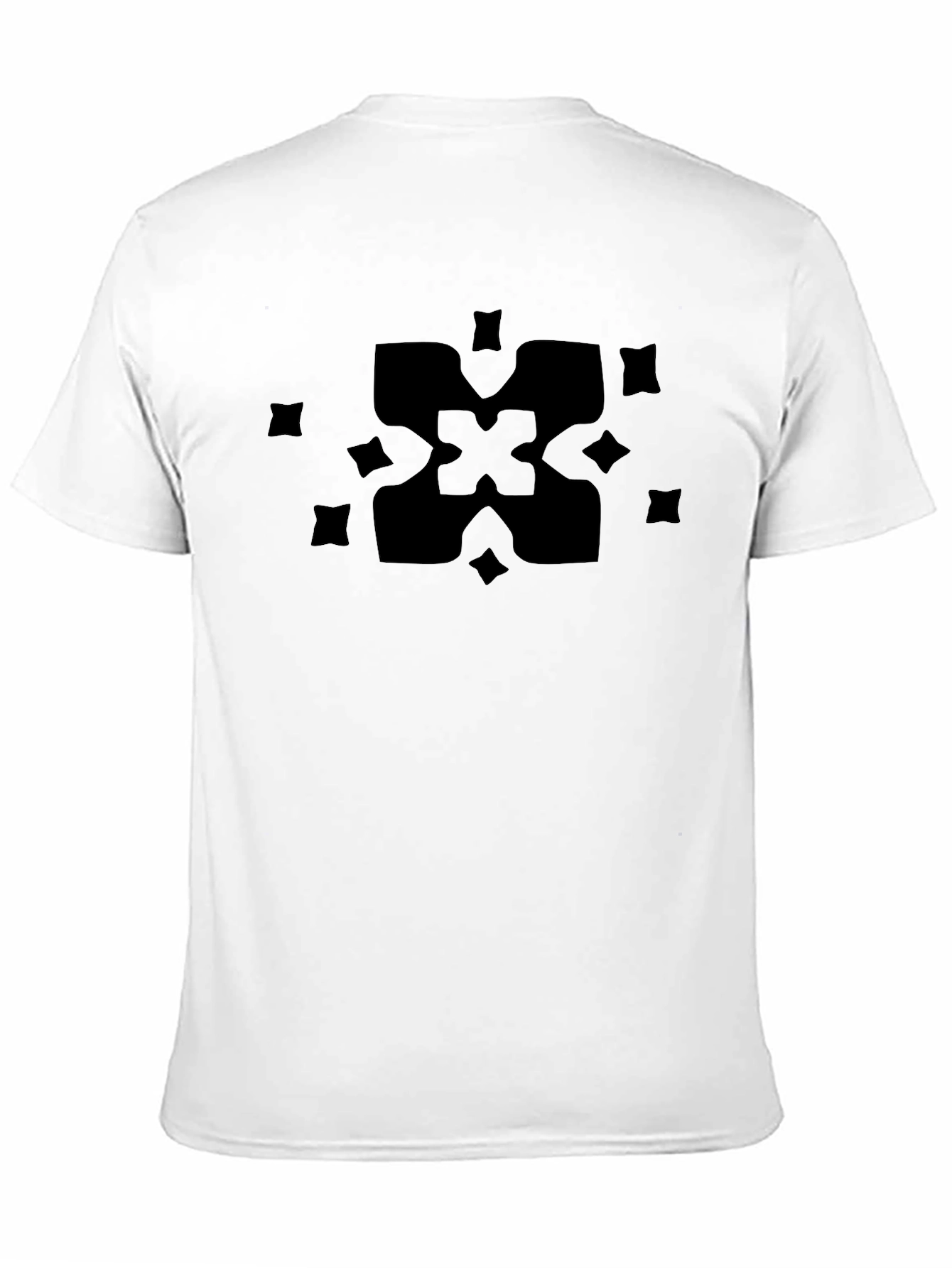 Abstract Geometric Pattern Black T-Shirt