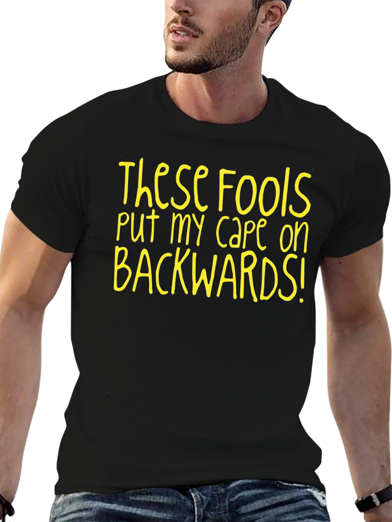 Funny Backwards Cape T-Shirt
