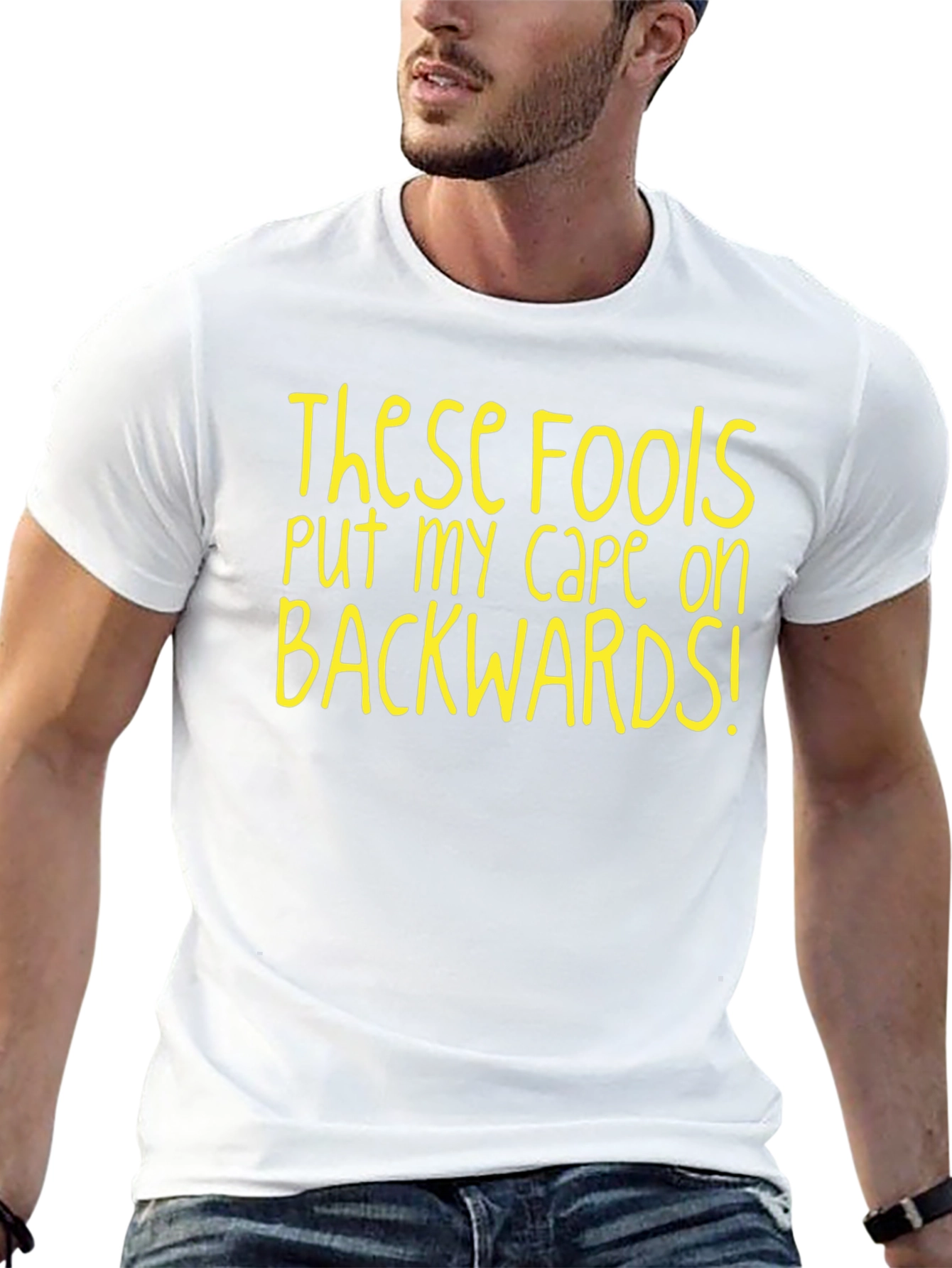 Funny Backwards Cape T-Shirt