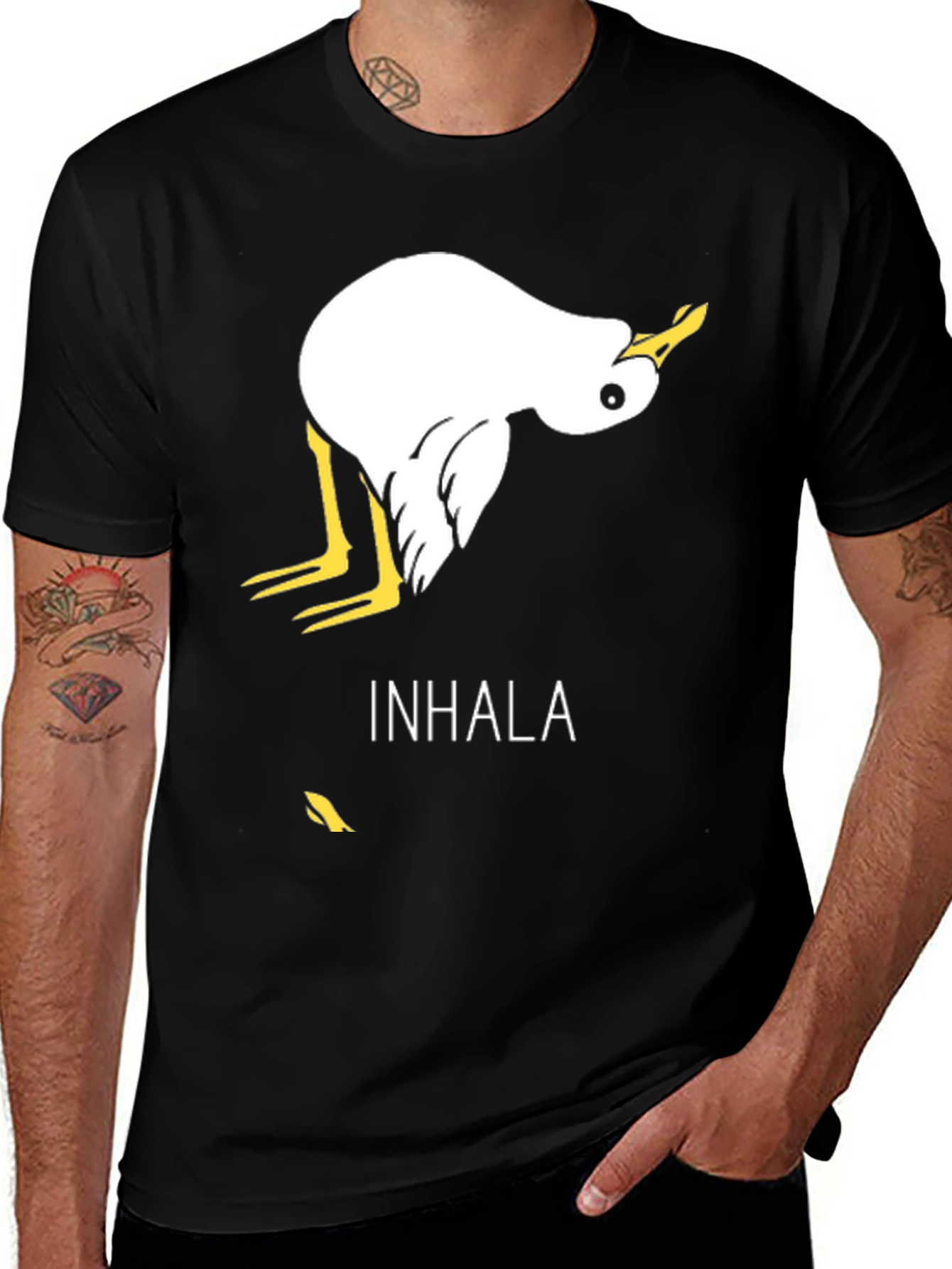 Inhala Duck Graphic Tee - Funny Yoga T-Shirt