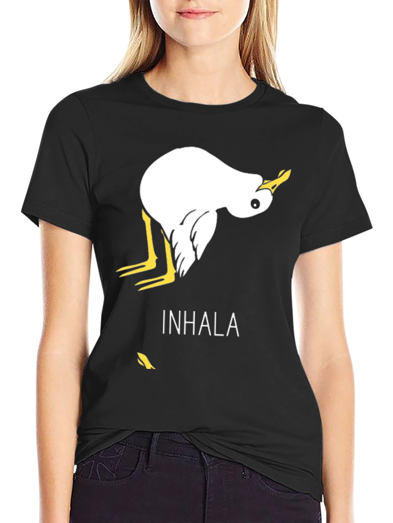 Inhala Duck Graphic Tee - Funny Yoga T-Shirt
