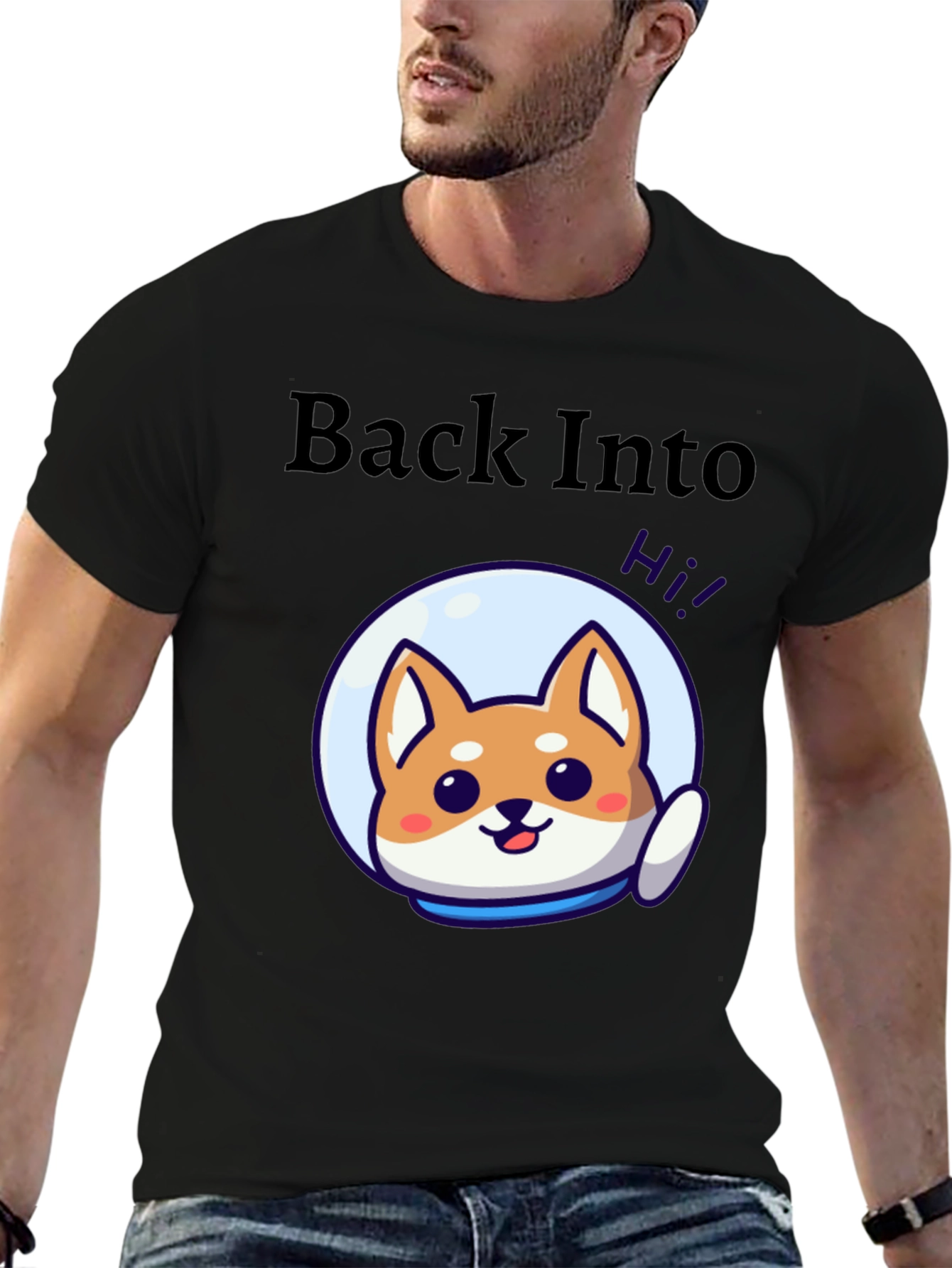Back Into Space Doge T-Shirt - Cute Astronaut Design
