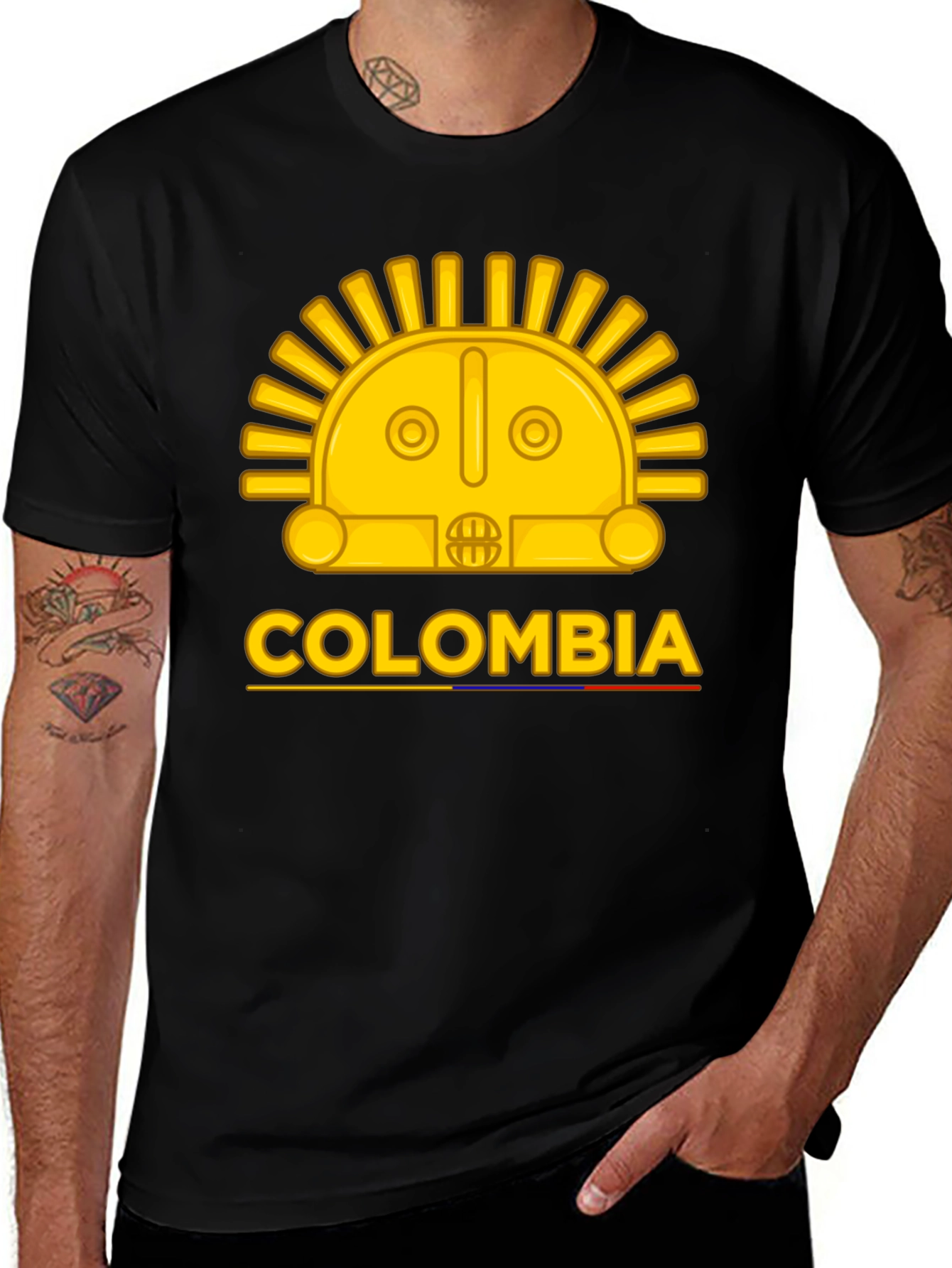 Colombia Sun T-Shirt - Gold Design