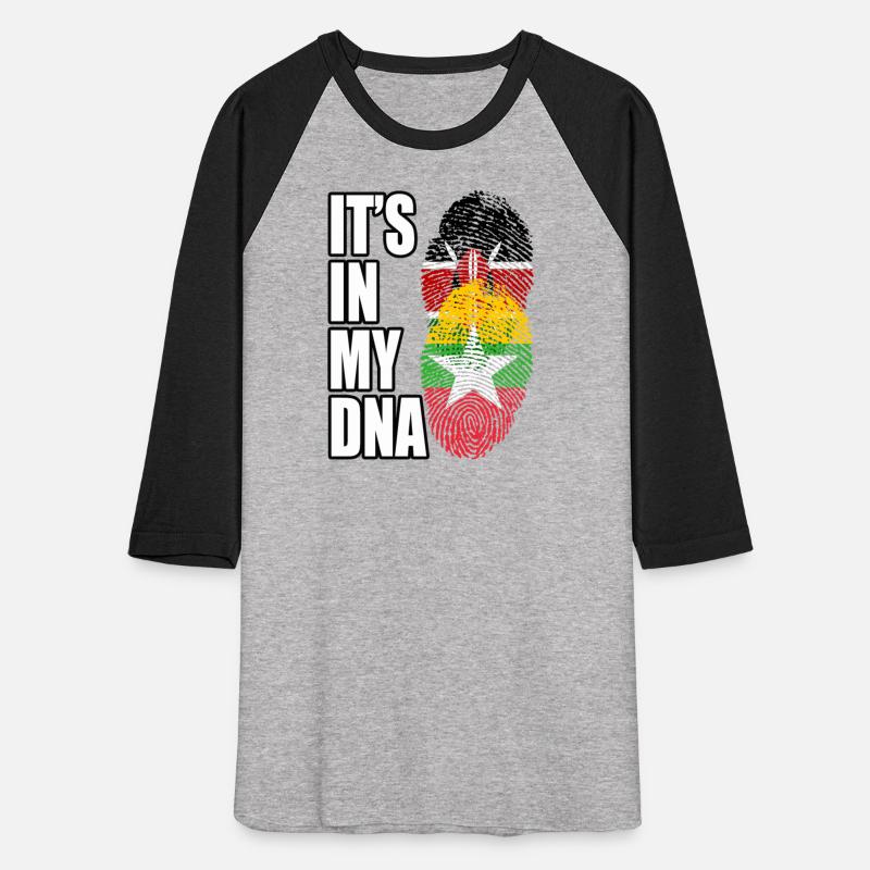 Kenyan And Burmese Mix Heritage DNA Flag