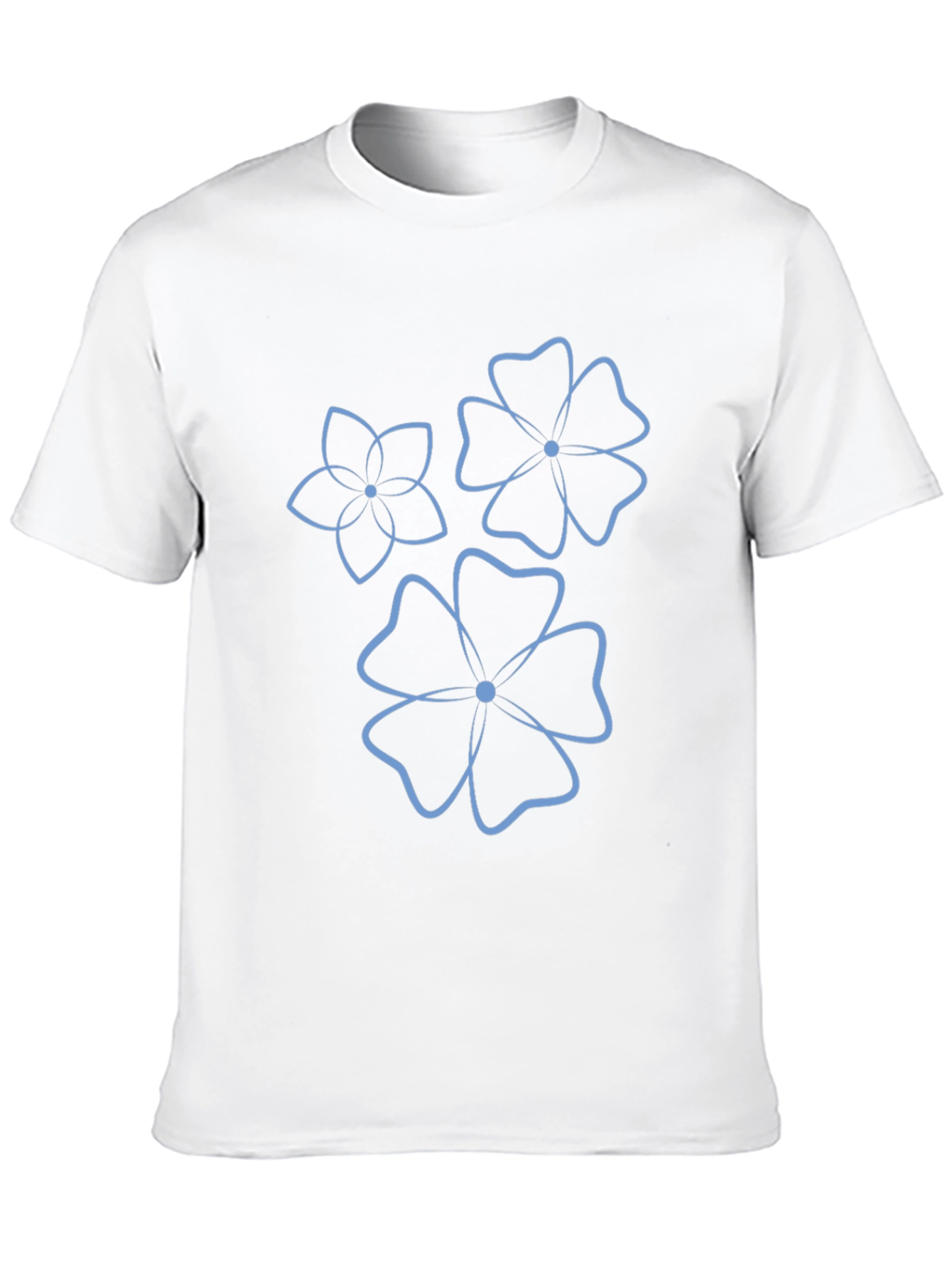 Floral Outline Black Tee