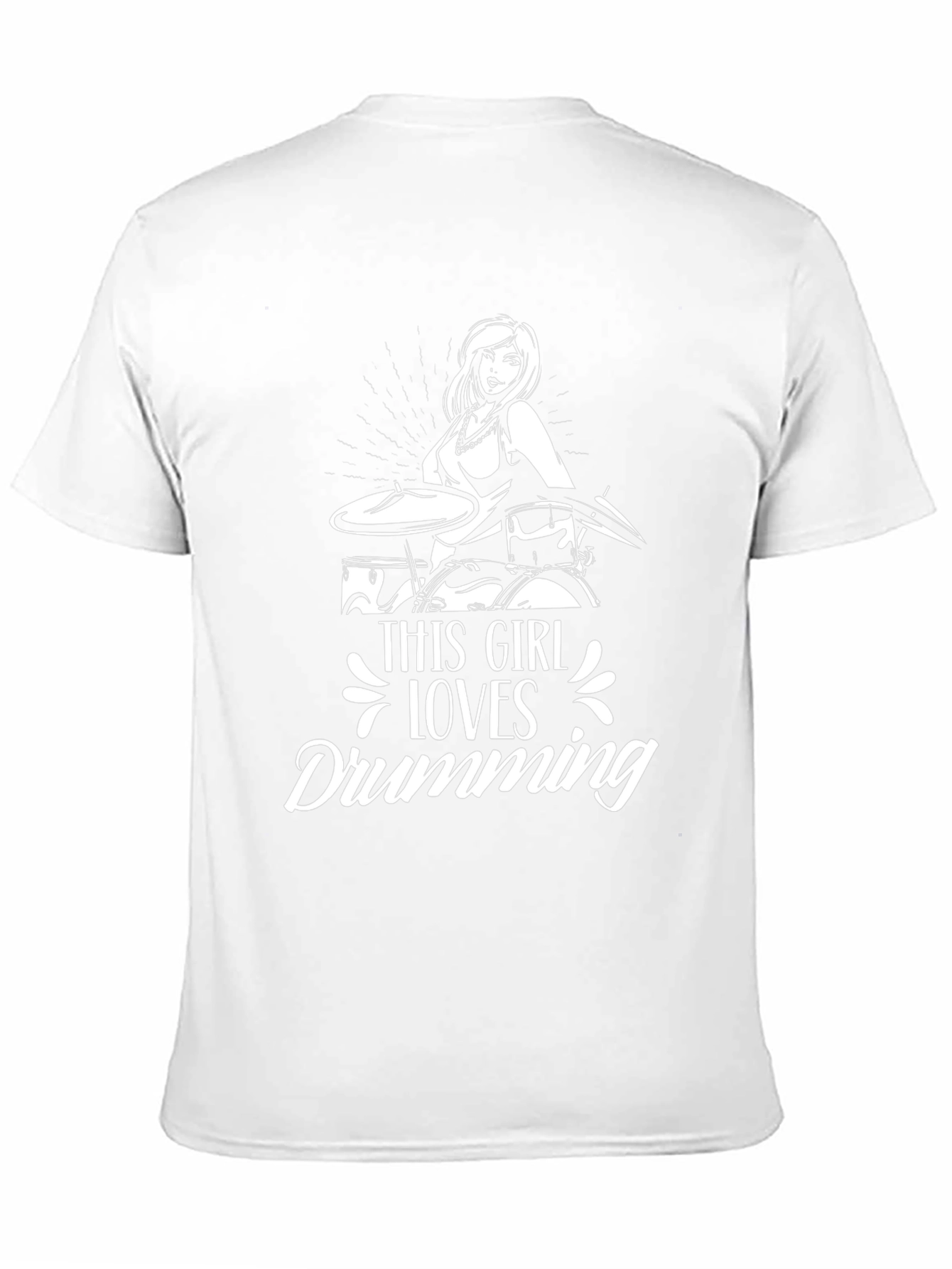 Drumming Girl T-Shirt - Musician Tee