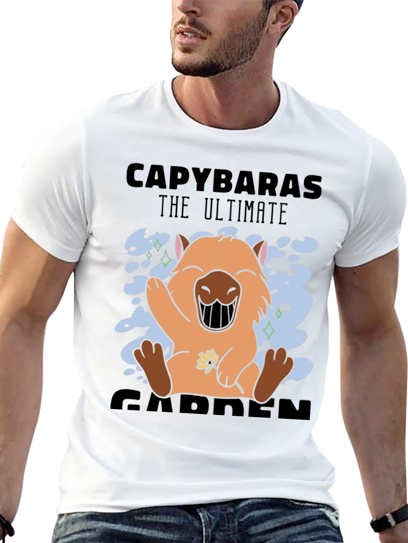 Capybaras The Ultimate Garden Black T-Shirt