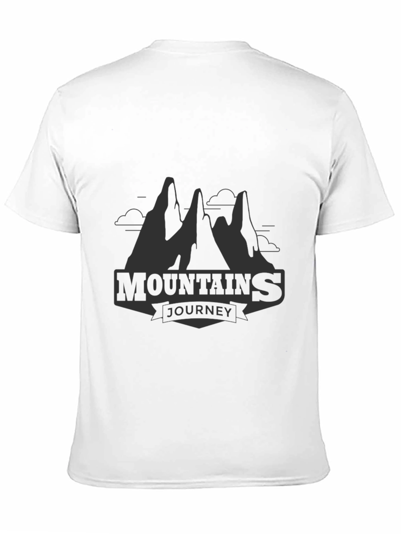 Mountains Journey Graphic T-Shirt - Black