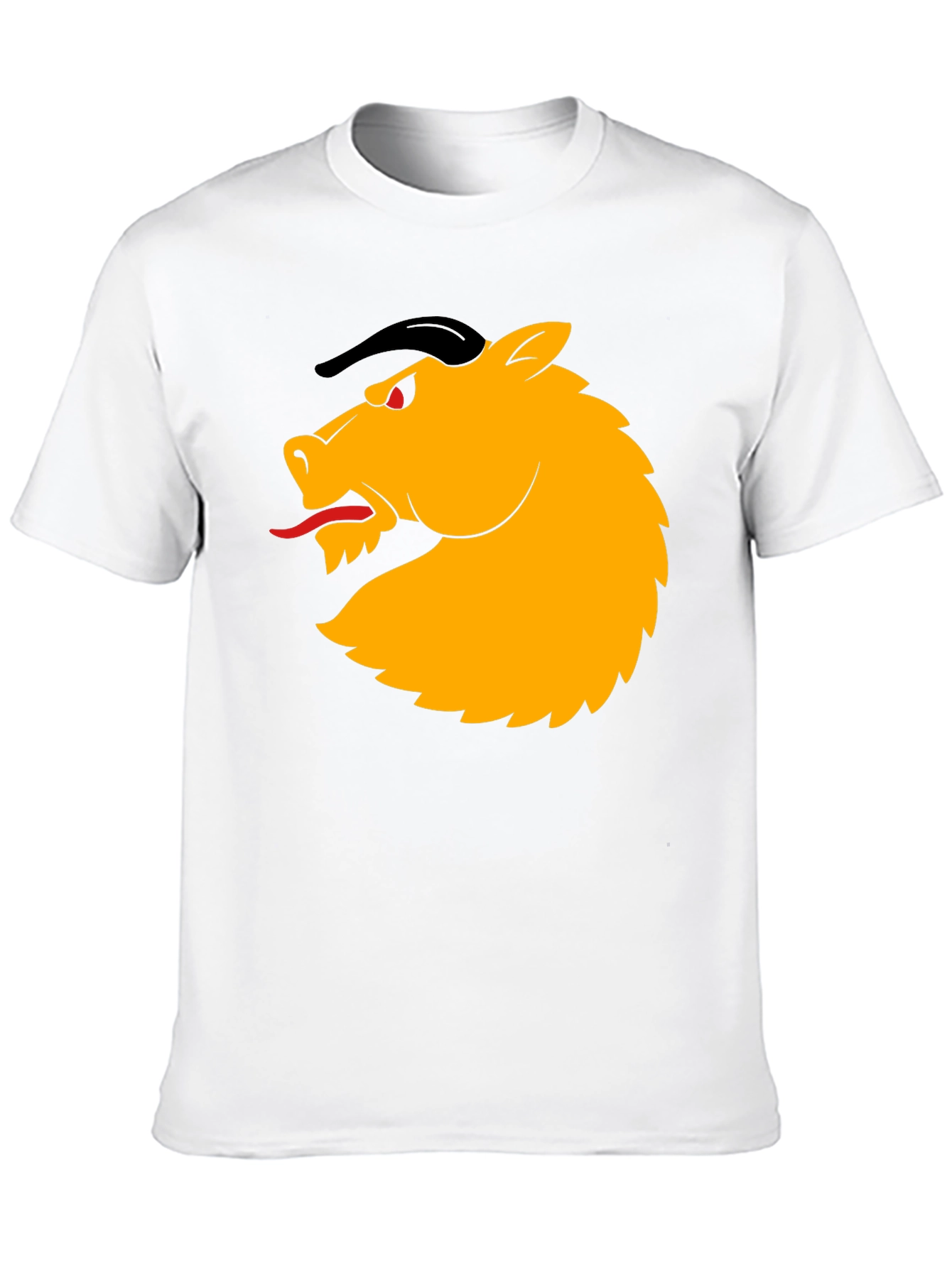 Black T-Shirt with Horse Design