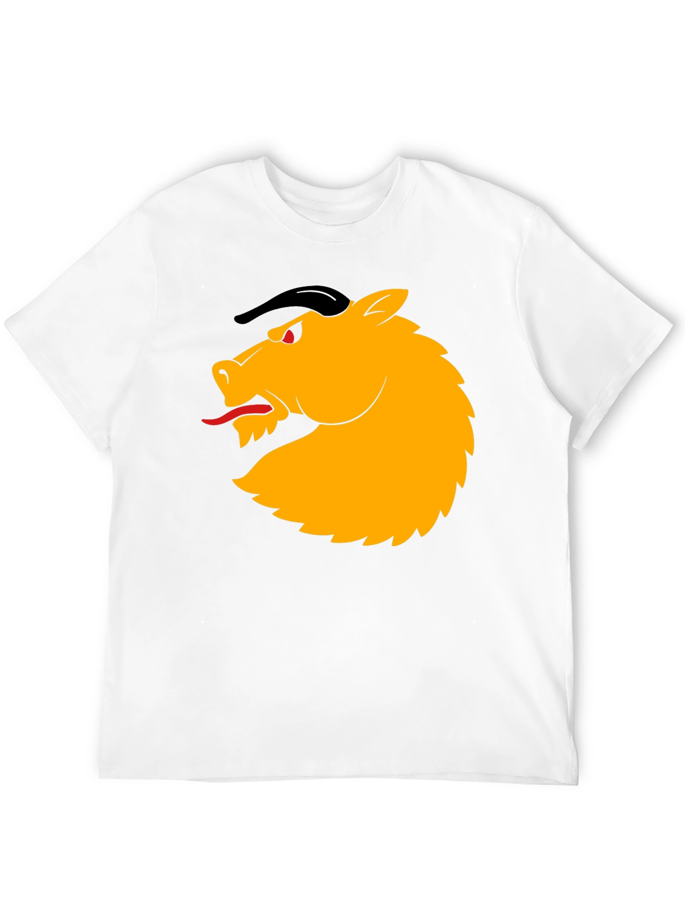 Black T-Shirt with Horse Design