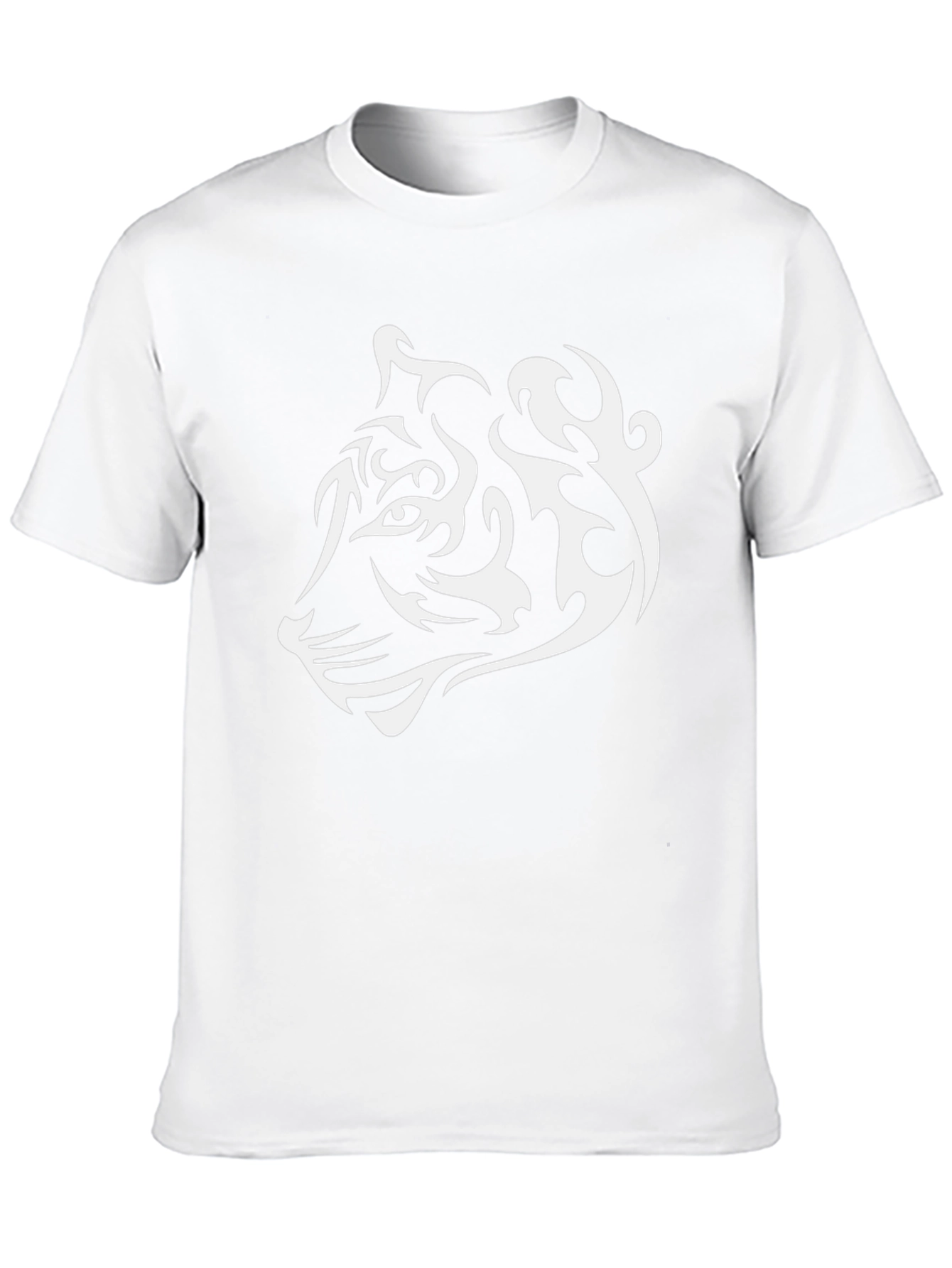 Tribal Tiger Graphic Tee - Cool Black T-Shirt