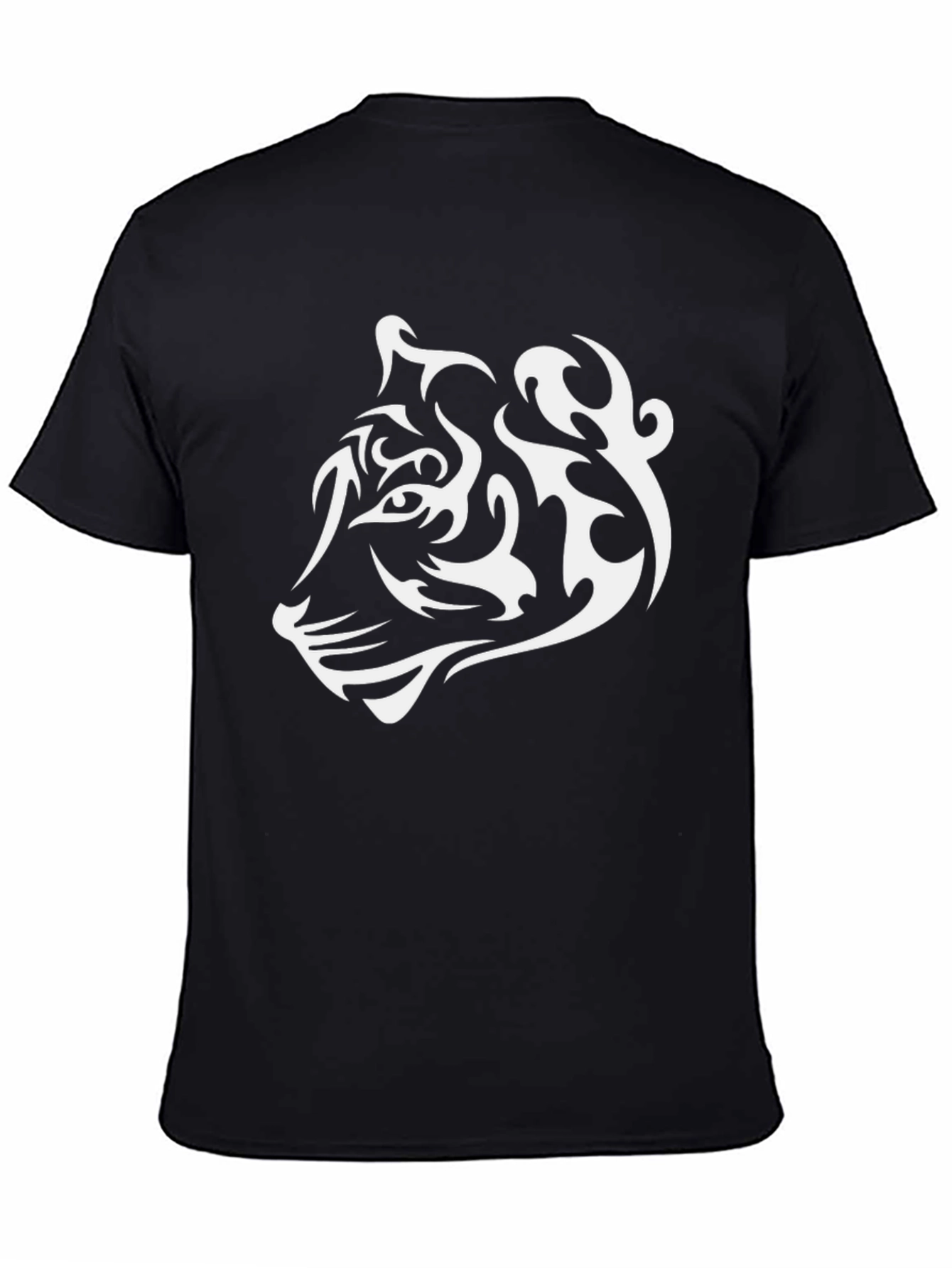 Tribal Tiger Graphic Tee - Cool Black T-Shirt