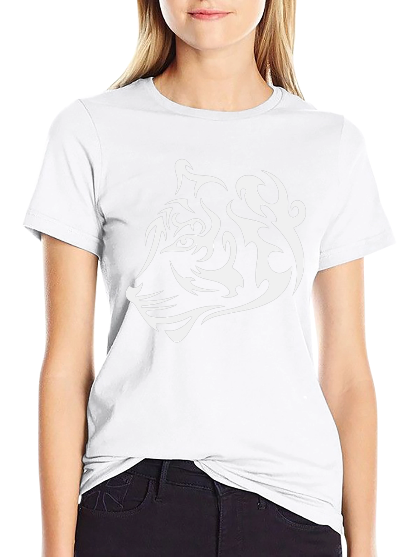 Tribal Tiger Graphic Tee - Cool Black T-Shirt