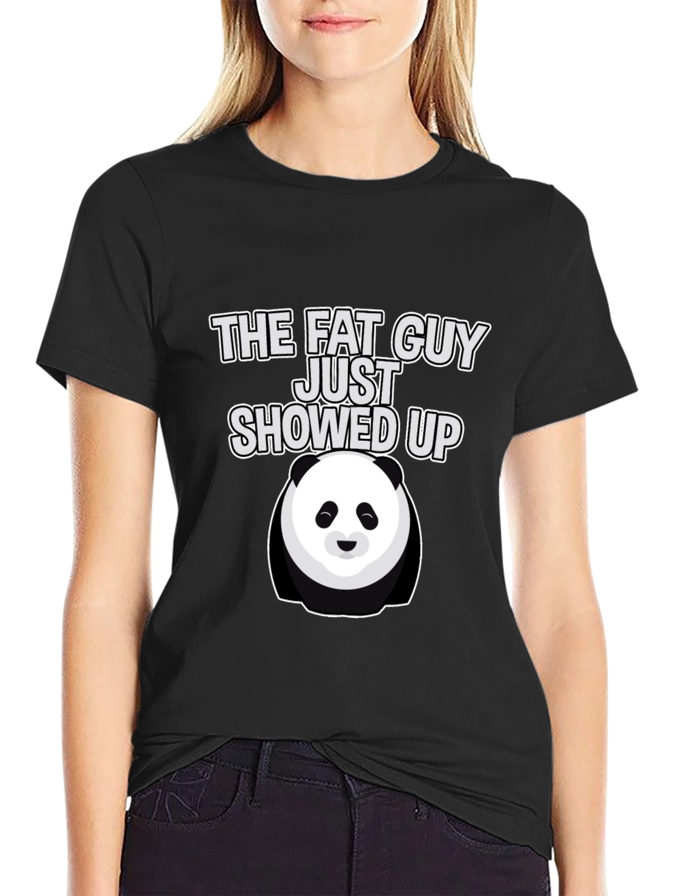 The Fat Guy Panda Graphic T-Shirt