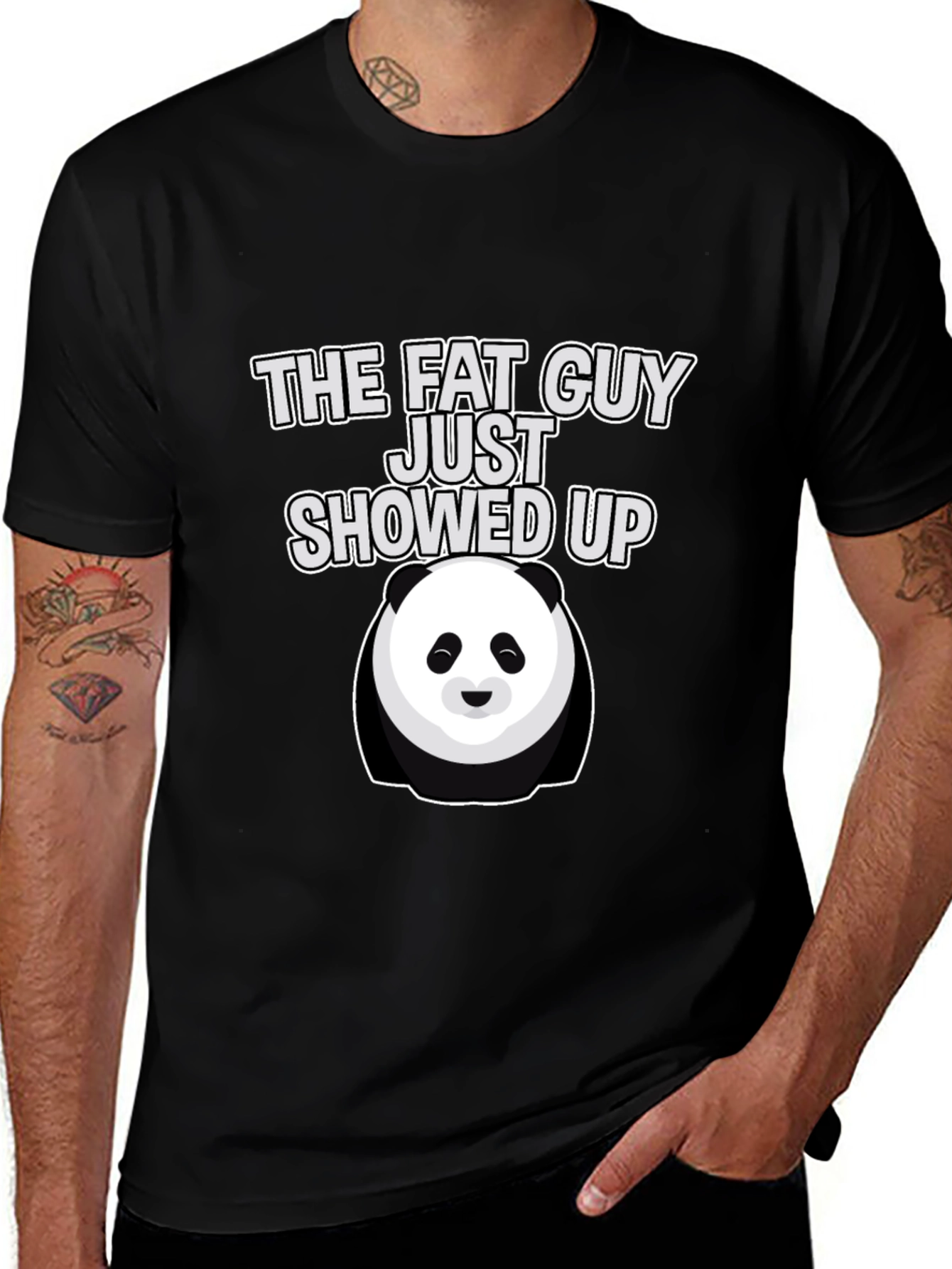 The Fat Guy Panda Graphic T-Shirt