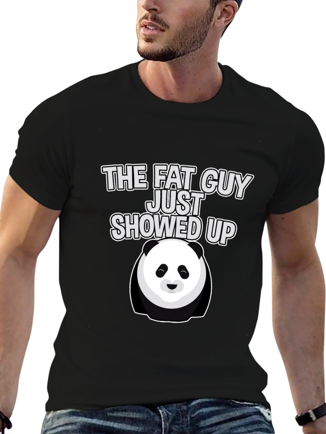 The Fat Guy Panda Graphic T-Shirt