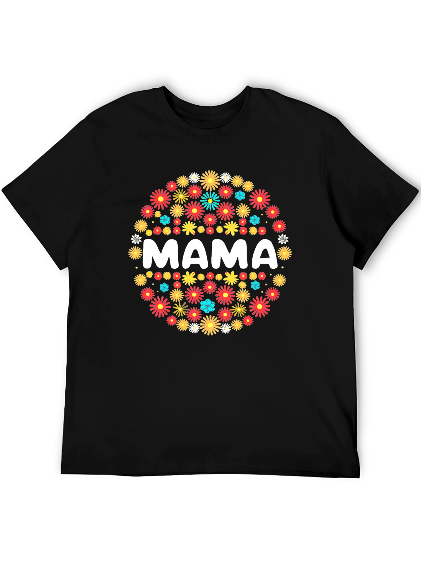 Floral Mama Graphic Tee - Black
