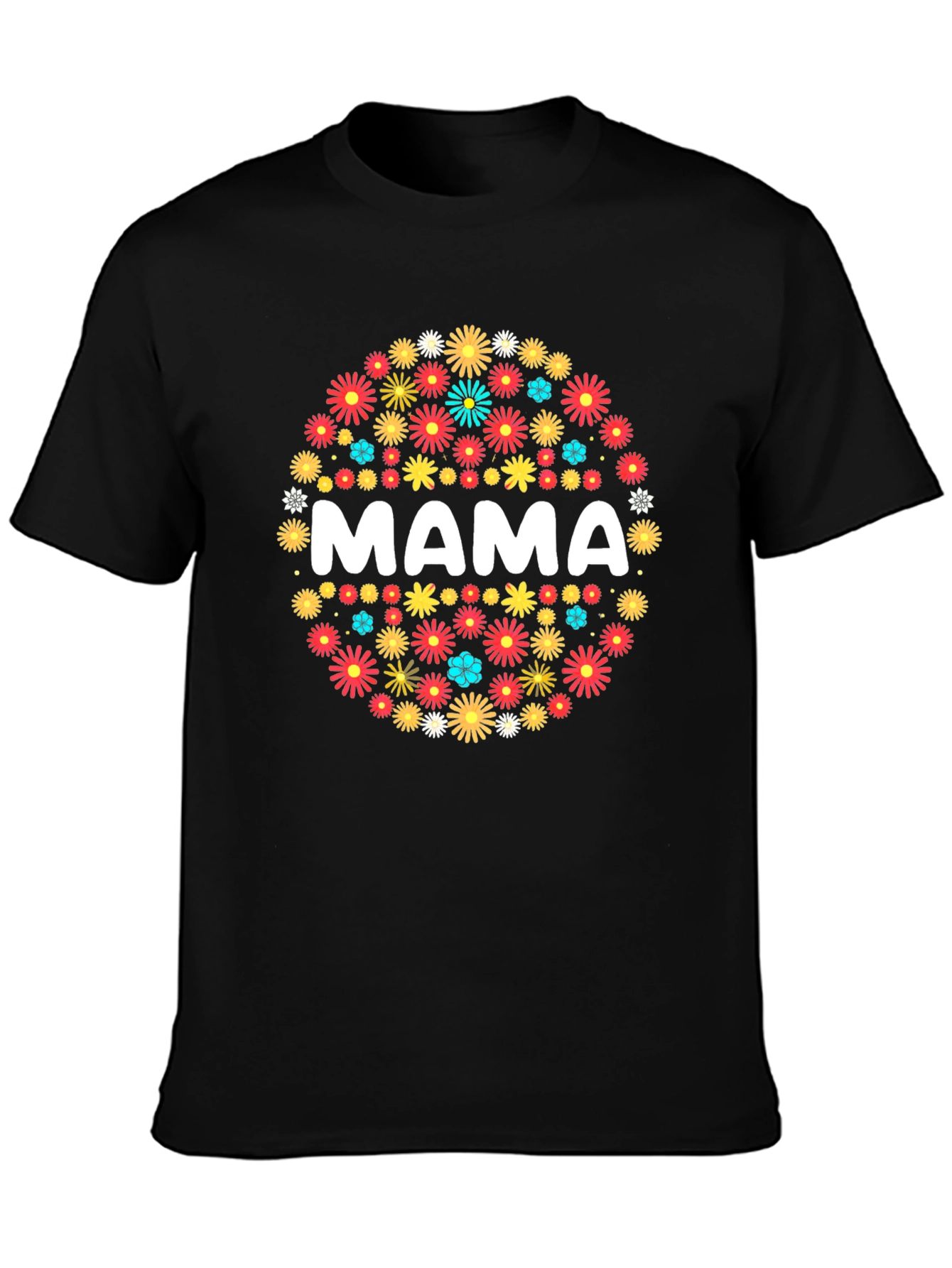 Floral Mama Graphic Tee - Black