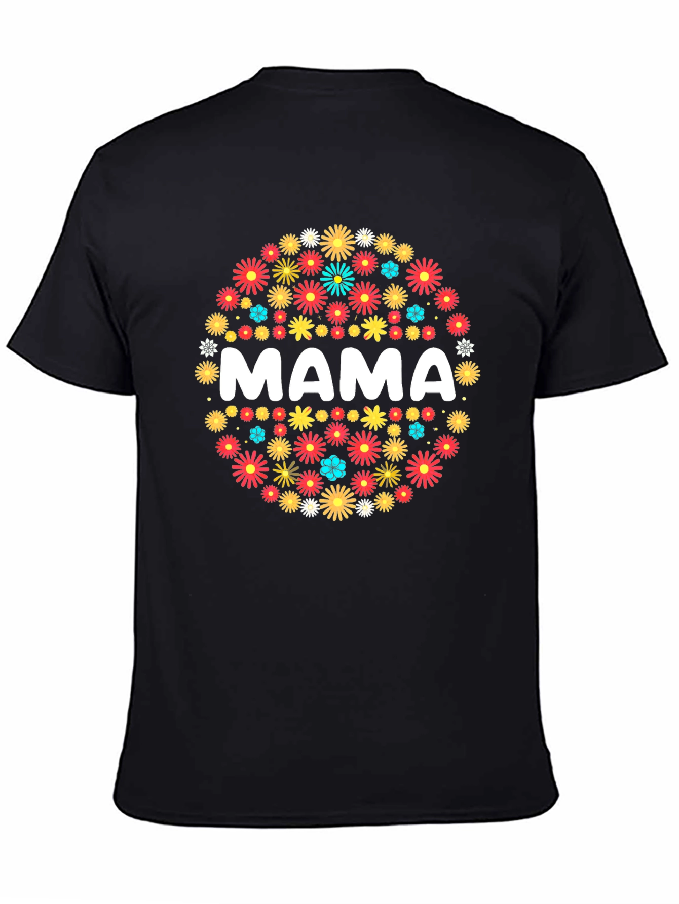 Floral Mama Graphic Tee - Black