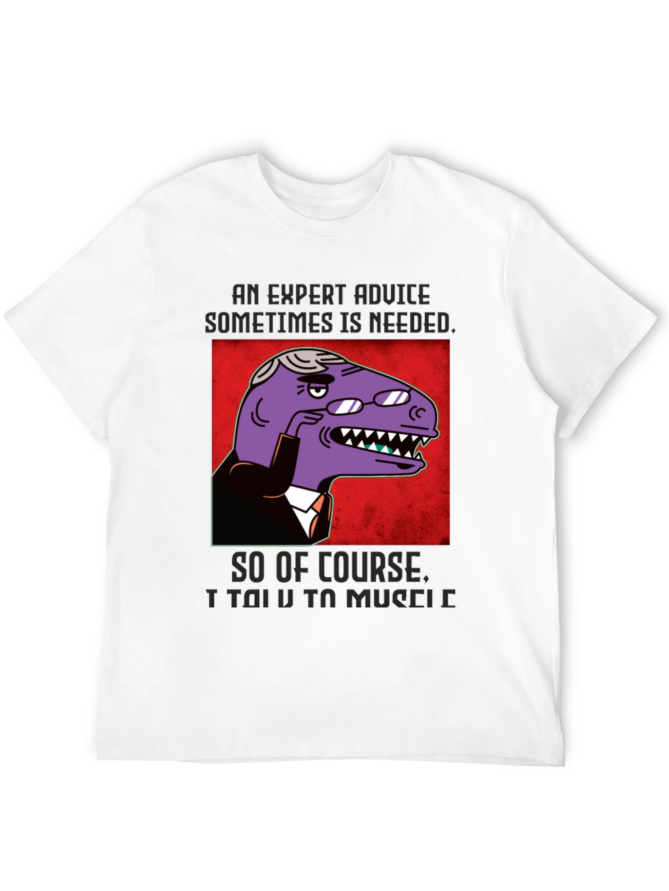 Expert Advice Dinosaur Graphic T-Shirt