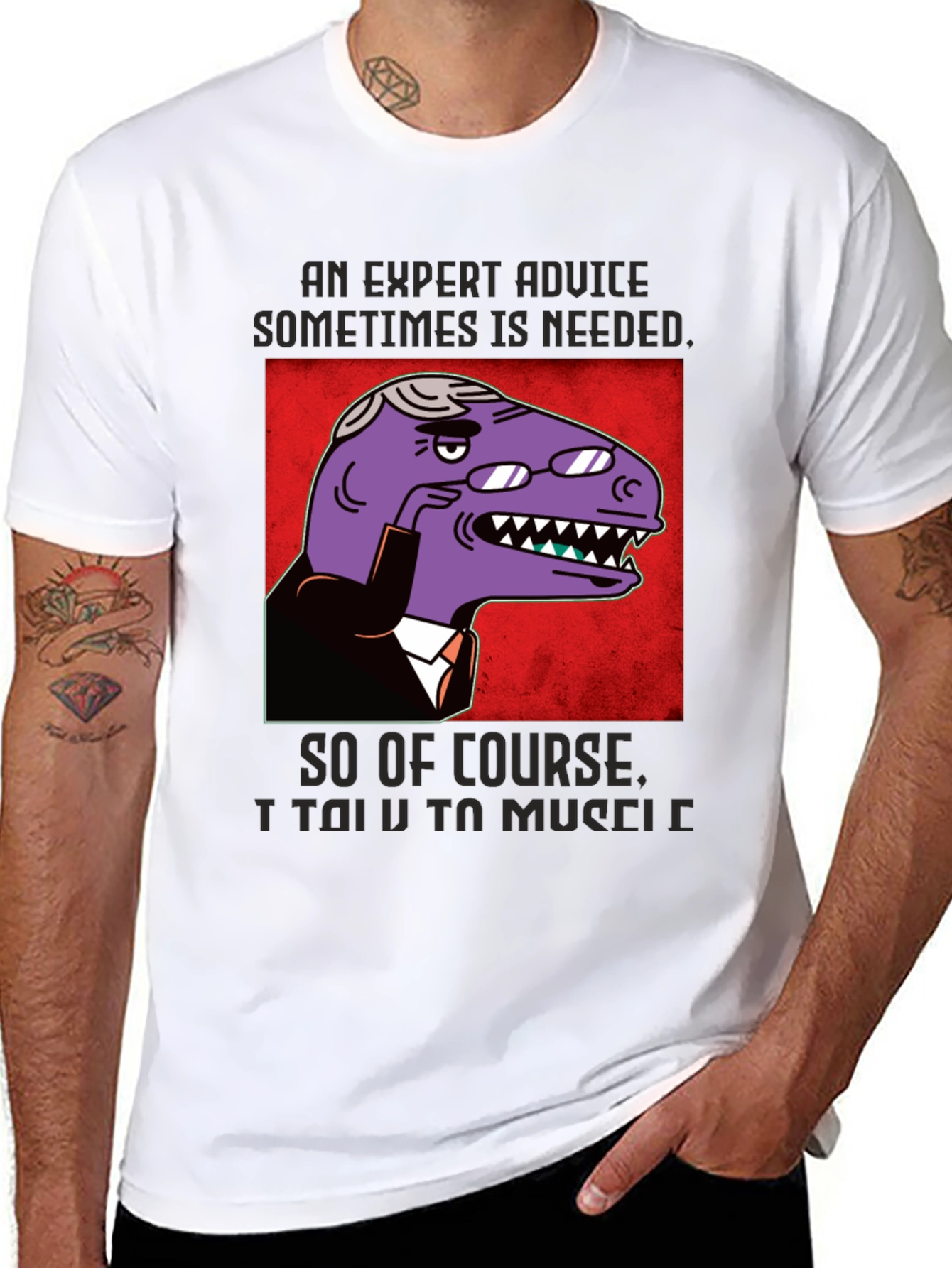 Expert Advice Dinosaur Graphic T-Shirt