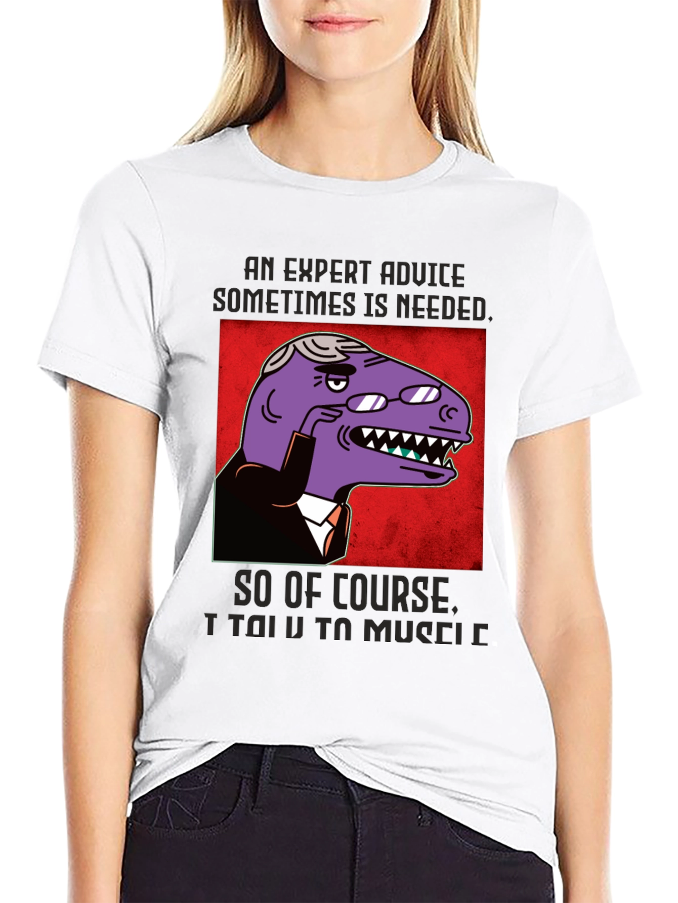 Expert Advice Dinosaur Graphic T-Shirt