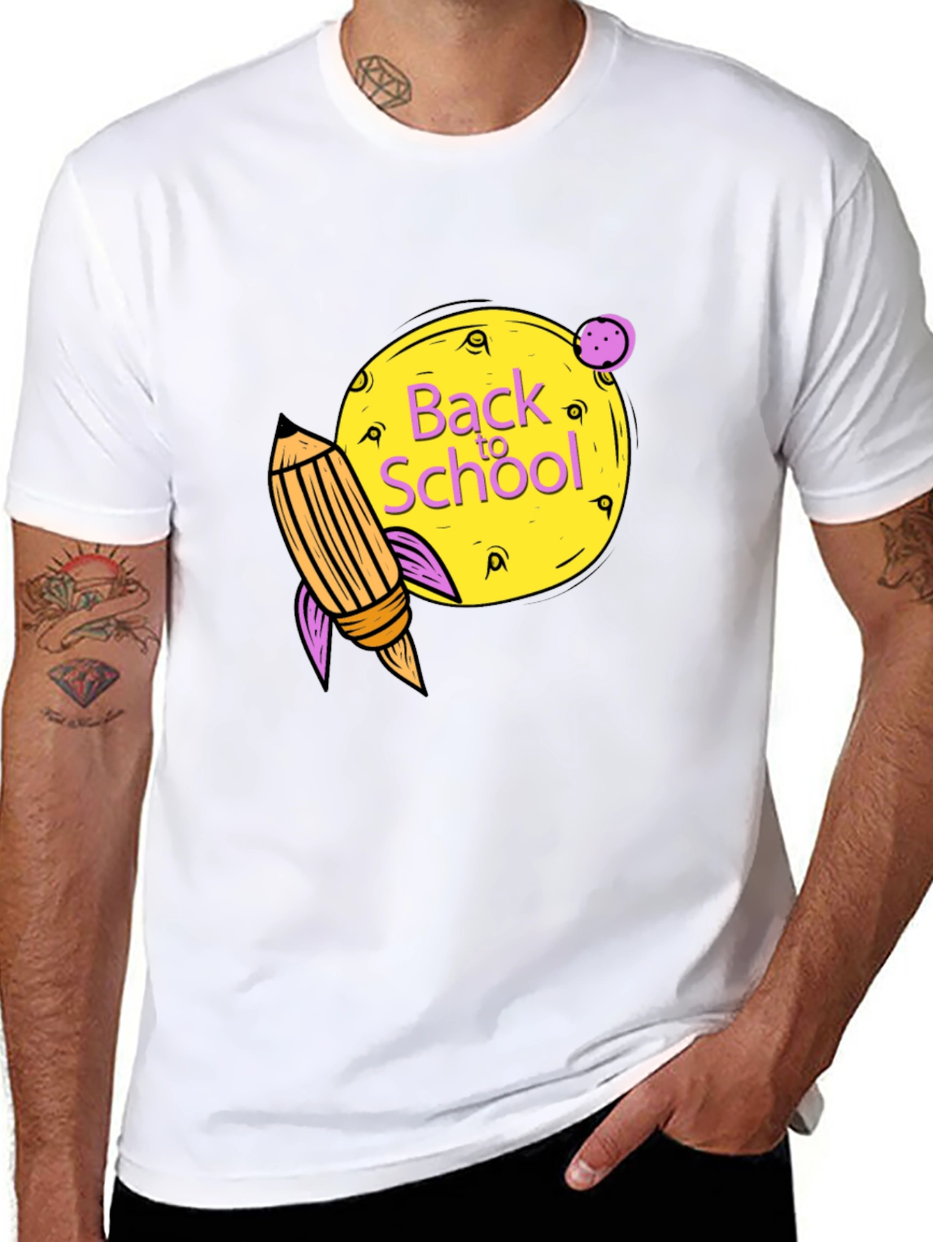 Back to School Graphic Tee - Black Cotton Shirt