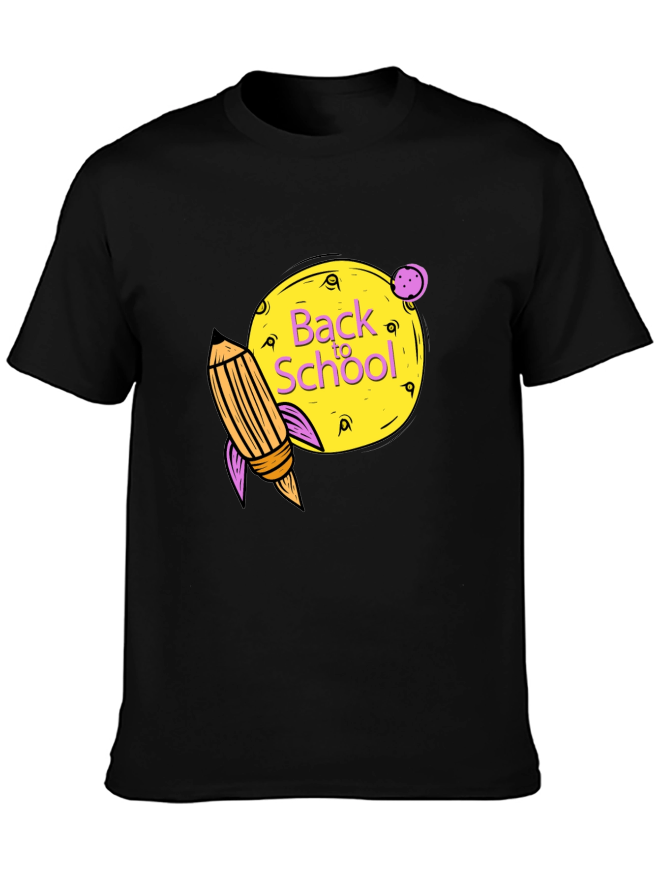 Back to School Graphic Tee - Black Cotton Shirt