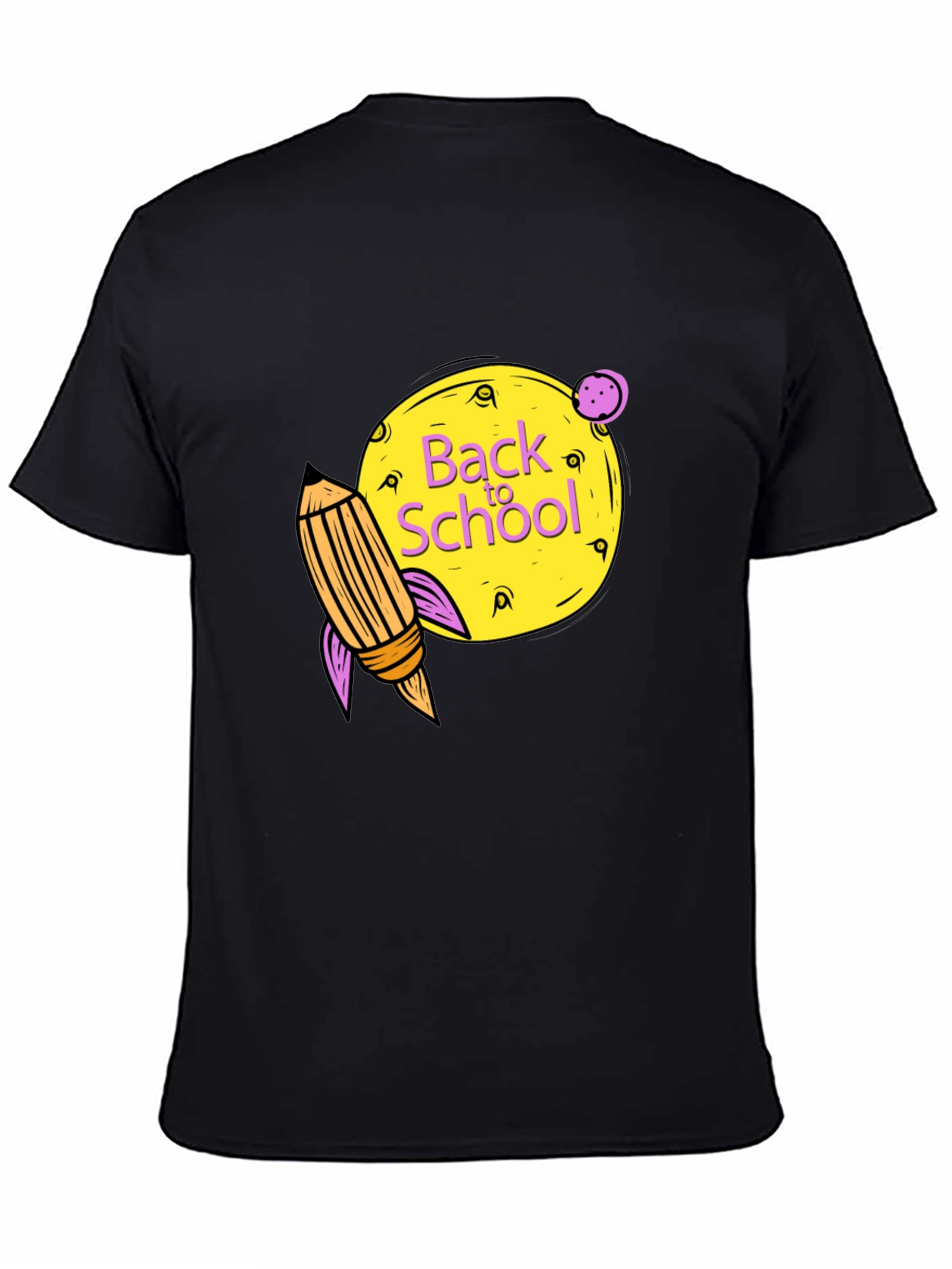 Back to School Graphic Tee - Black Cotton Shirt
