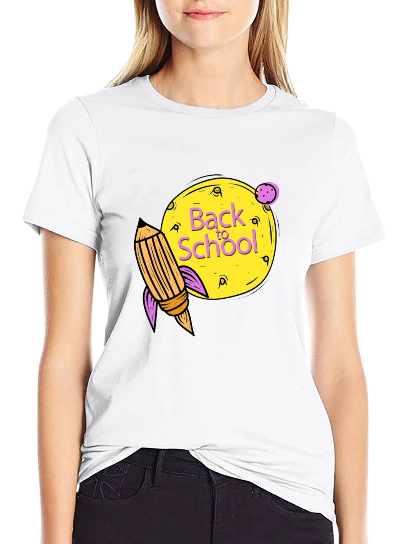 Back to School Graphic Tee - Black Cotton Shirt