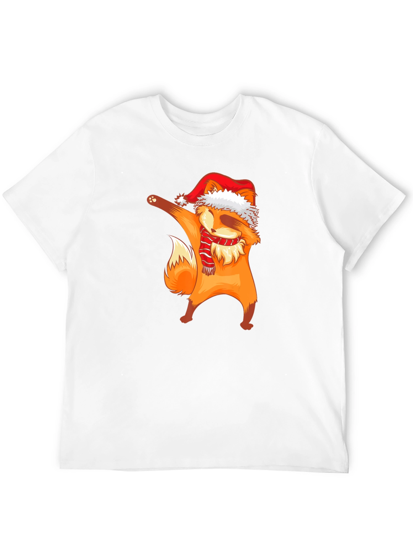 Dabbing Fox Christmas Graphic T-Shirt