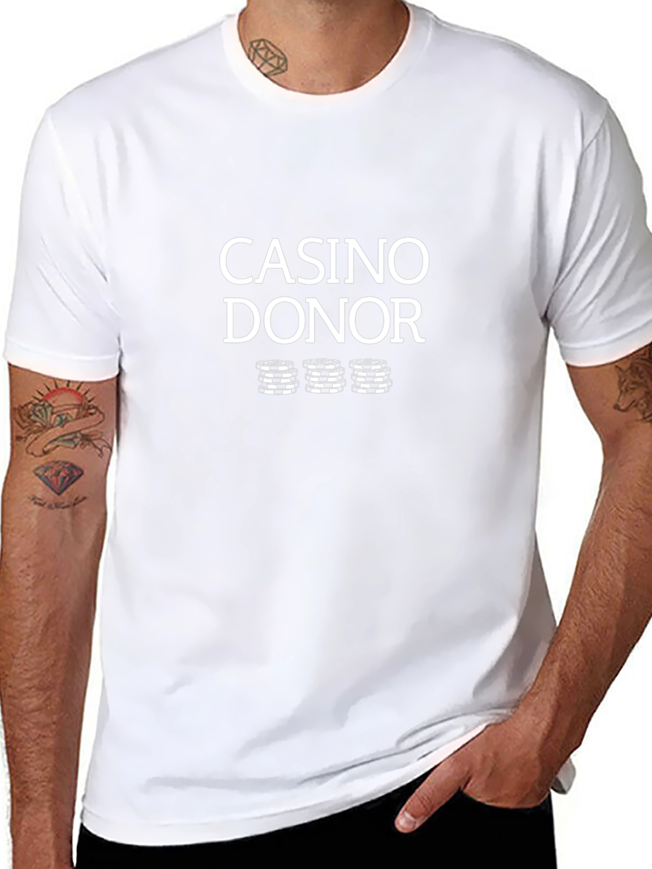 Casino Donor Graphic T-Shirt - Black