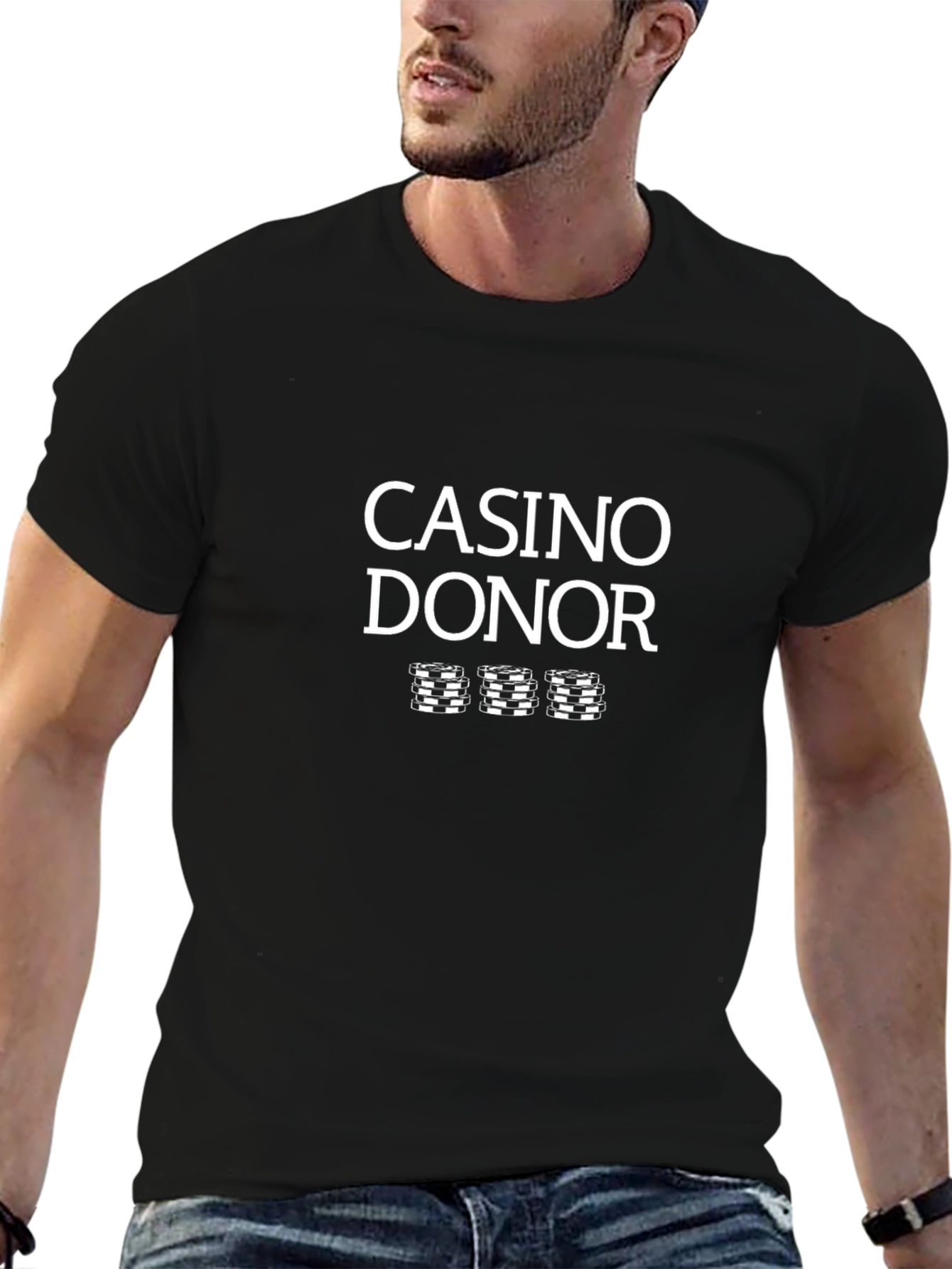 Casino Donor Graphic T-Shirt - Black