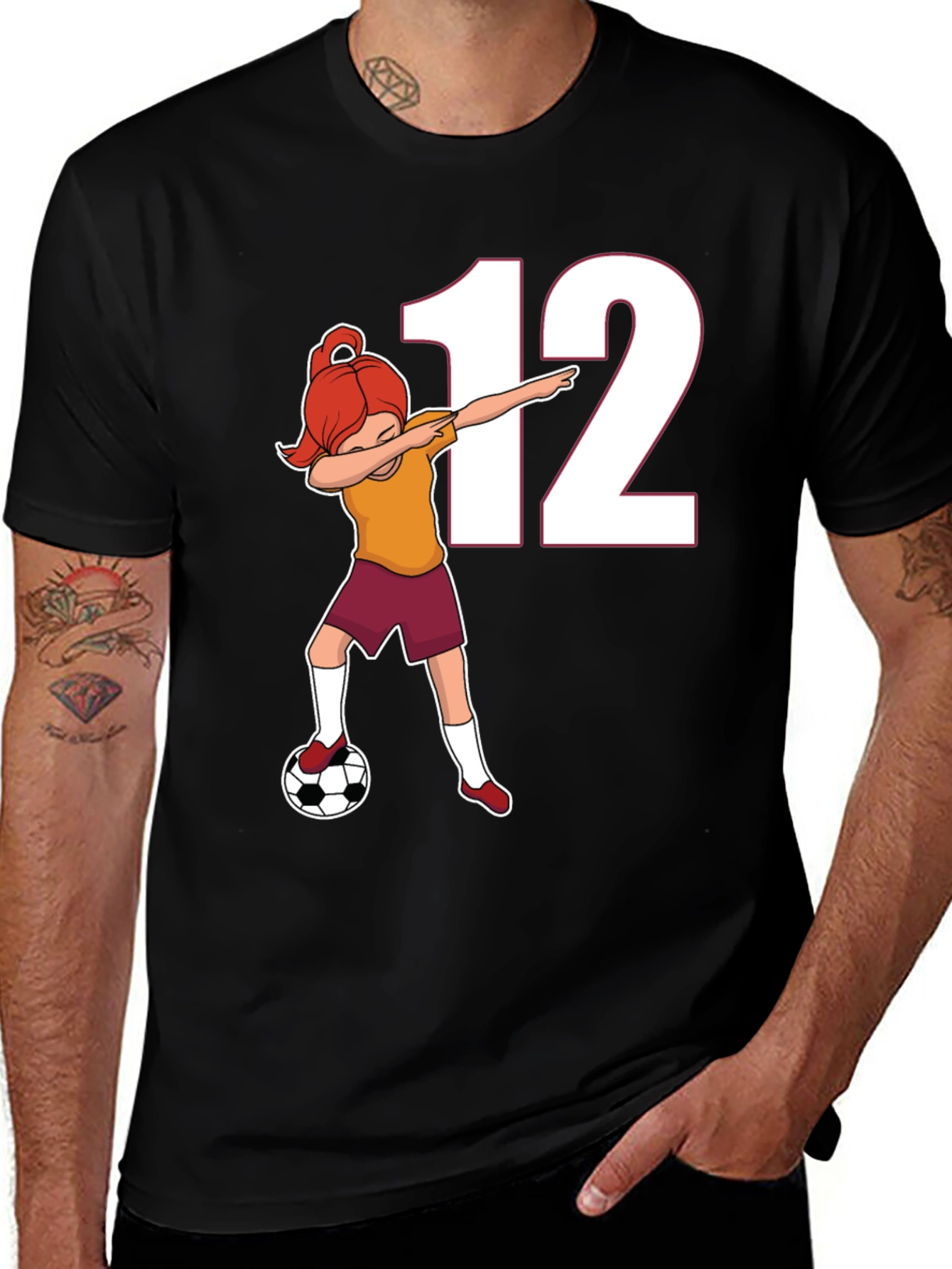 Soccer Girl 12 Dab T-Shirt
