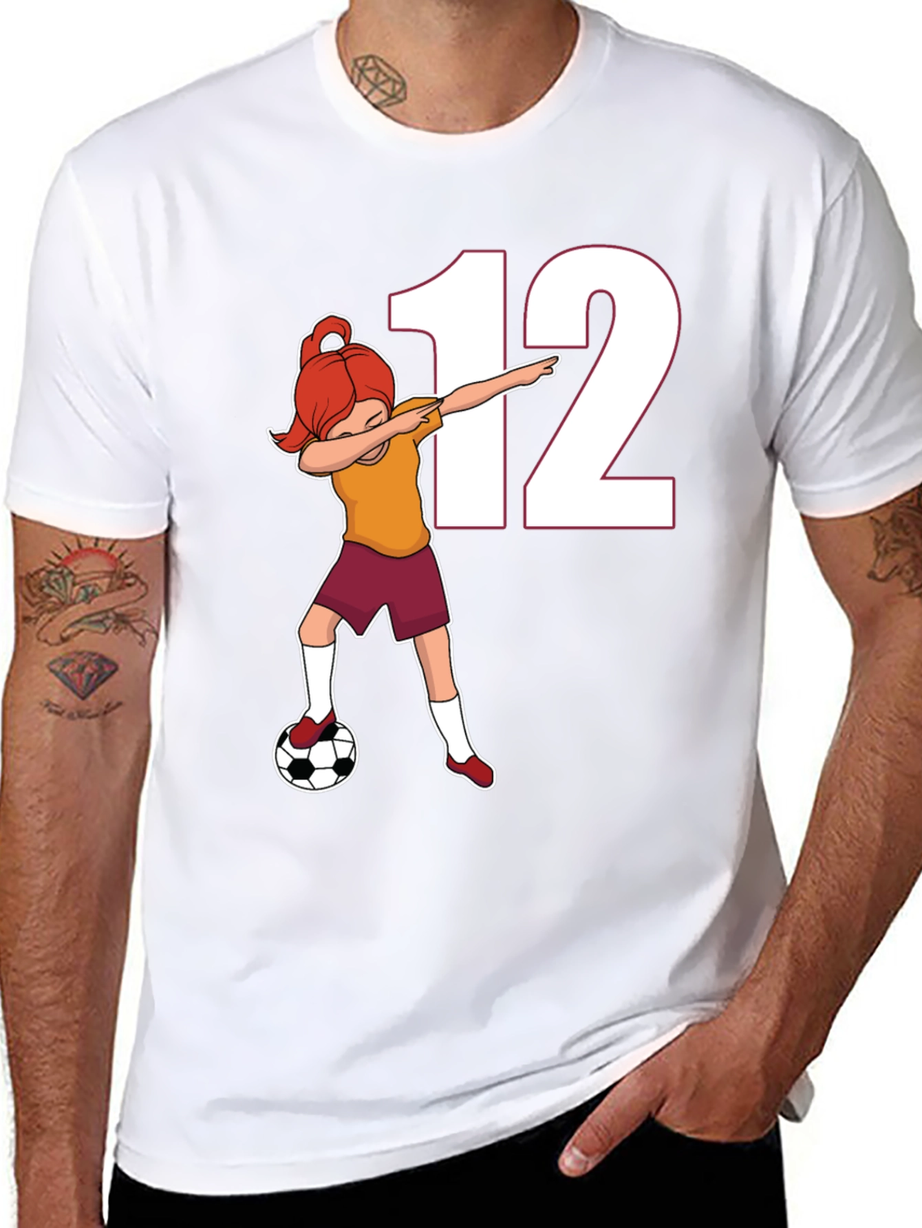 Soccer Girl 12 Dab T-Shirt