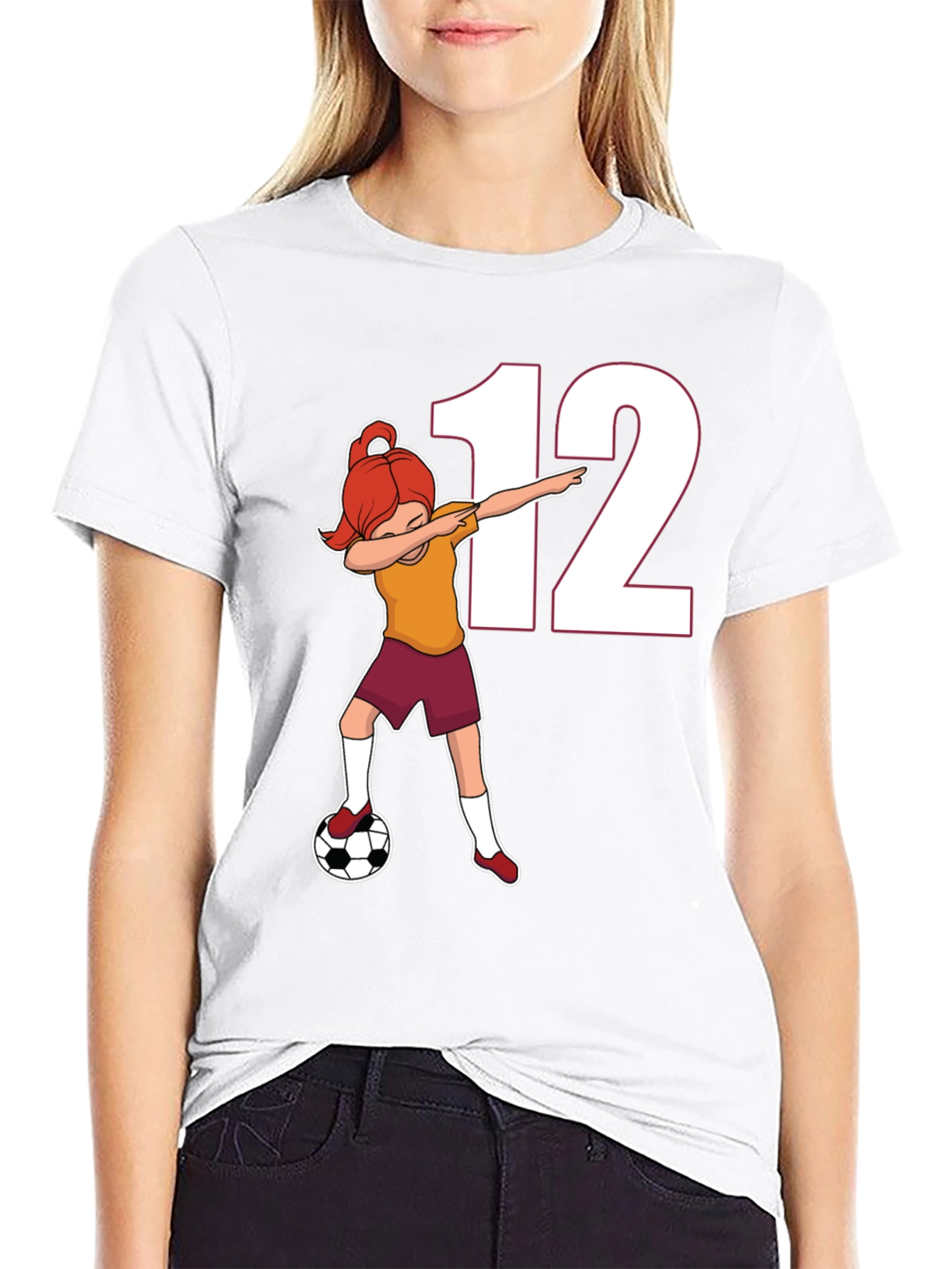 Soccer Girl 12 Dab T-Shirt