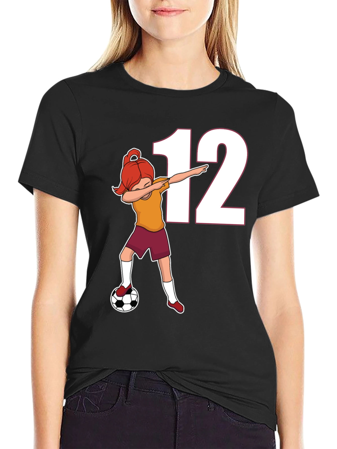 Soccer Girl 12 Dab T-Shirt