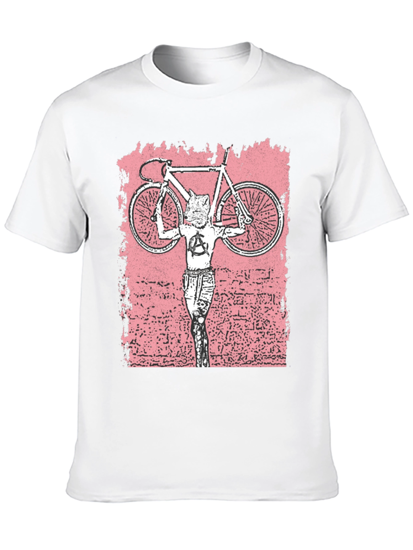 Anarchy Cat Bicycle Black Graphic Tee
