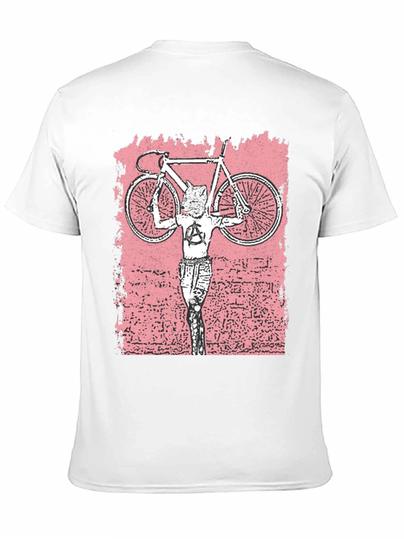 Anarchy Cat Bicycle Black Graphic Tee