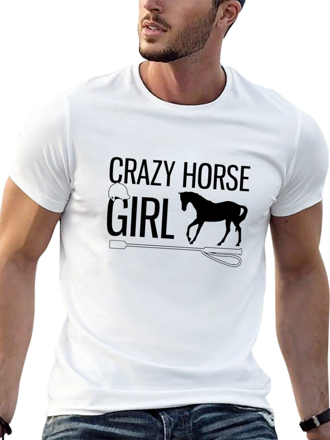 Crazy Horse Girl Black Graphic Tee