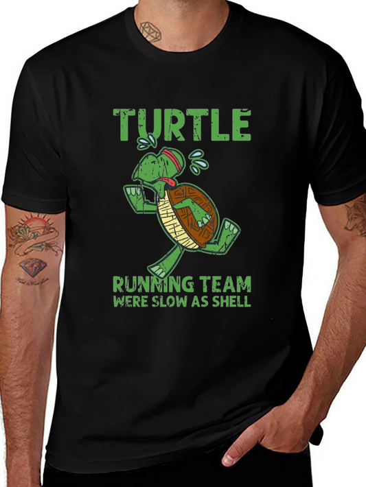 Turtle Running Team Graphic Tee - Slow as Shell