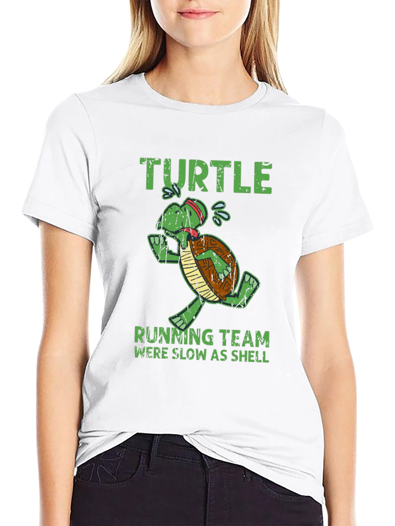 Turtle Running Team Graphic Tee - Slow as Shell