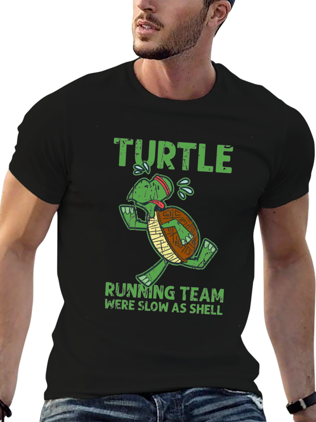 Turtle Running Team Graphic Tee - Slow as Shell