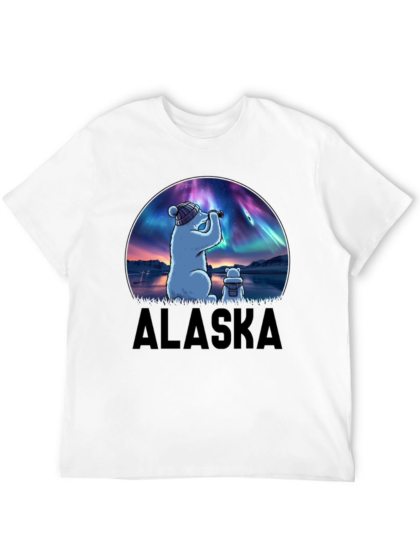 Alaska Northern Lights Bear T-Shirt